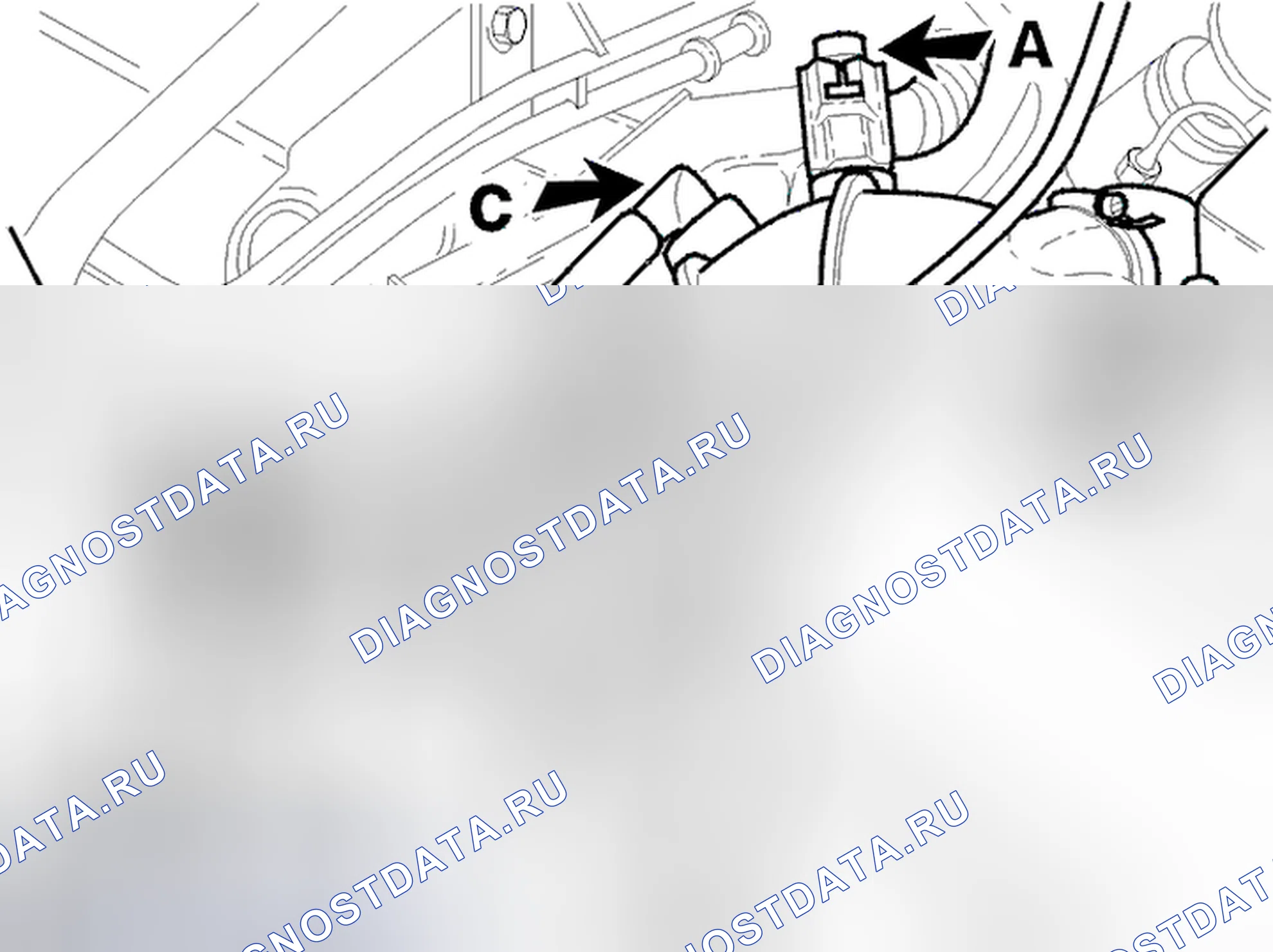 Рис. 104: Снять шланг для впуска воздуха. Volvo V40 I рестайлинг