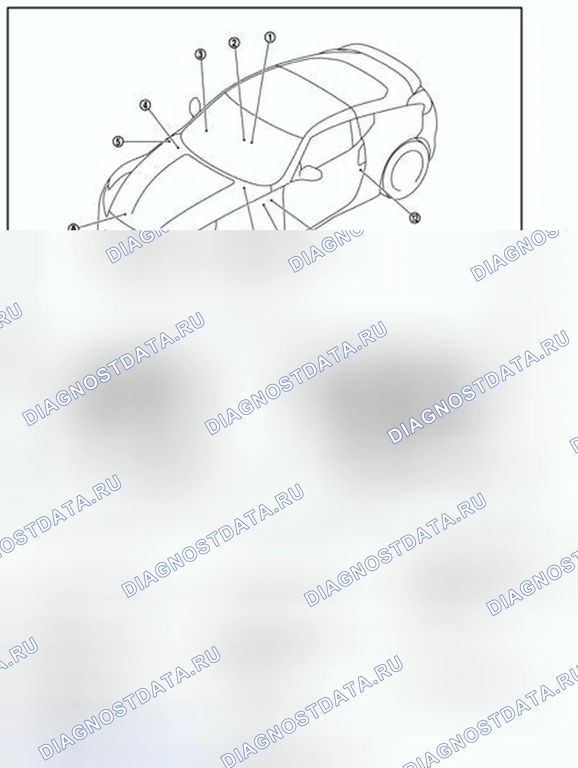 Рис. 165: Расположение компонентов. Honda MDX I