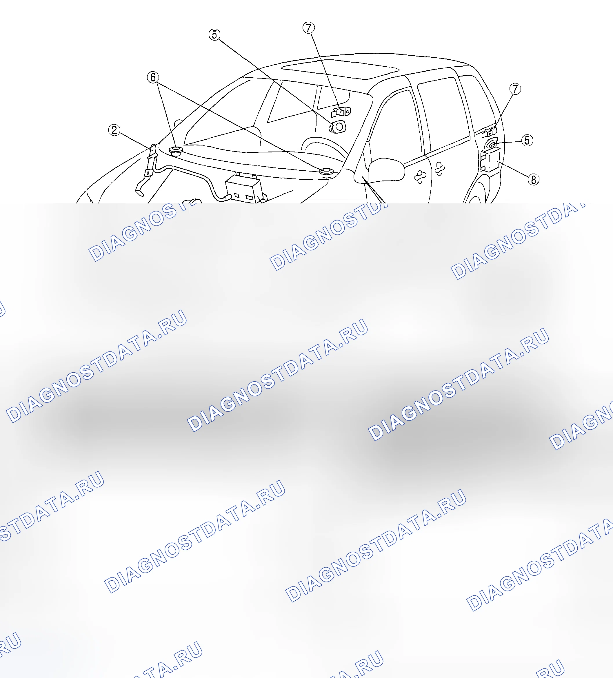 Рис. 62: ИНДЕКС МЕСТА ДЛЯ РАЗВЛЕЧЕНИЙ. Mazda MPV II рестайлинг