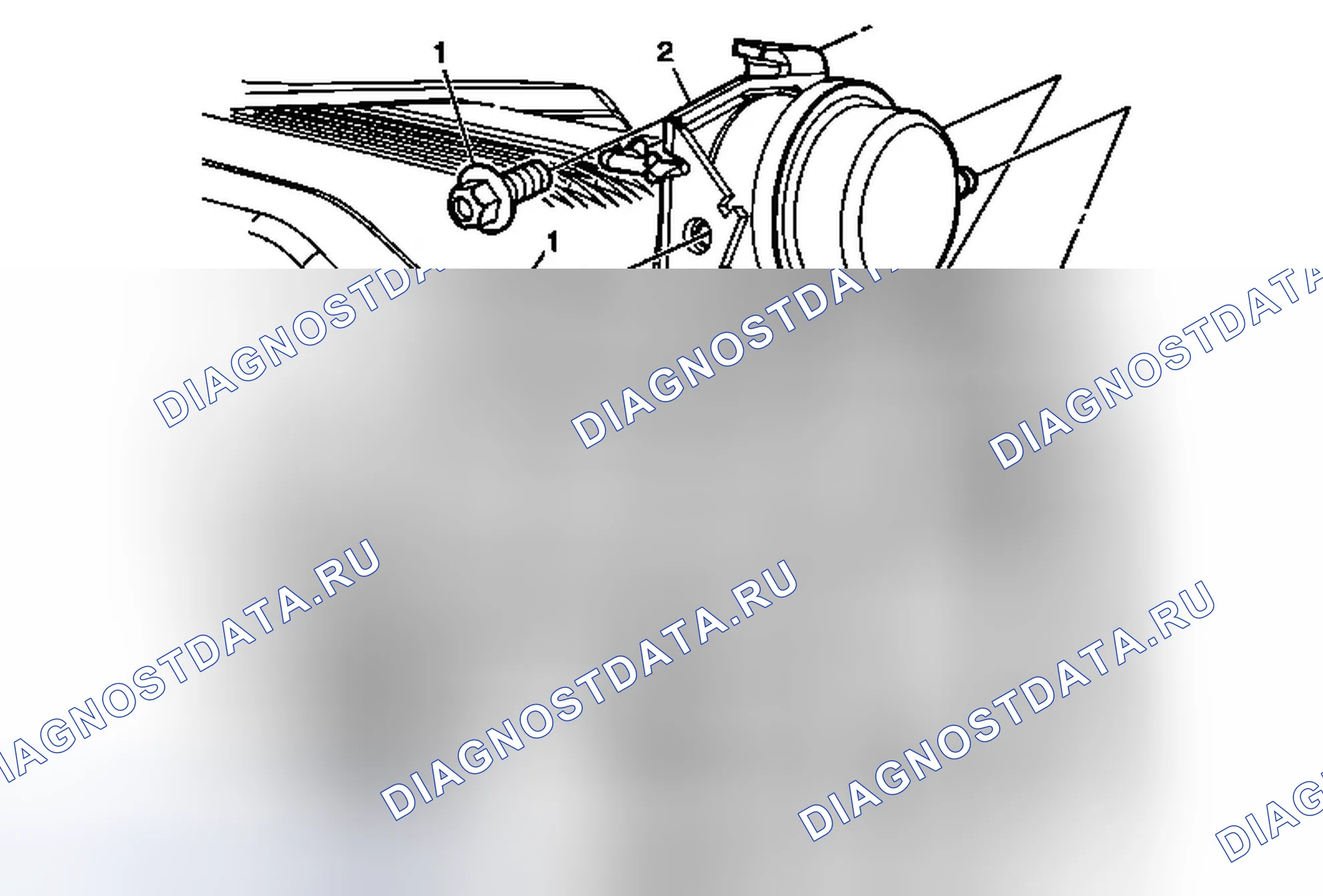 Рис. 96: Замена привода перепускного клапана нагнетателя. Cadillac CTS II