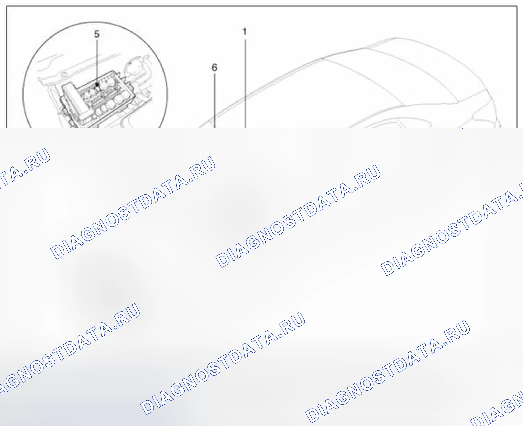Рис. 1: Расположение компонентов. Hyundai Equus II