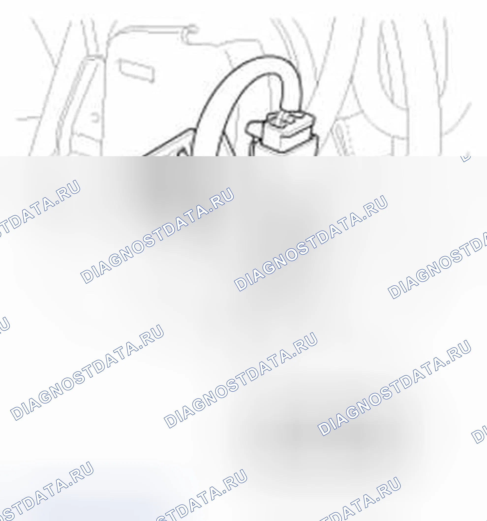 Рис. 48: Концевой выключатель отклоняющегося двигателя. Hyundai Equus II