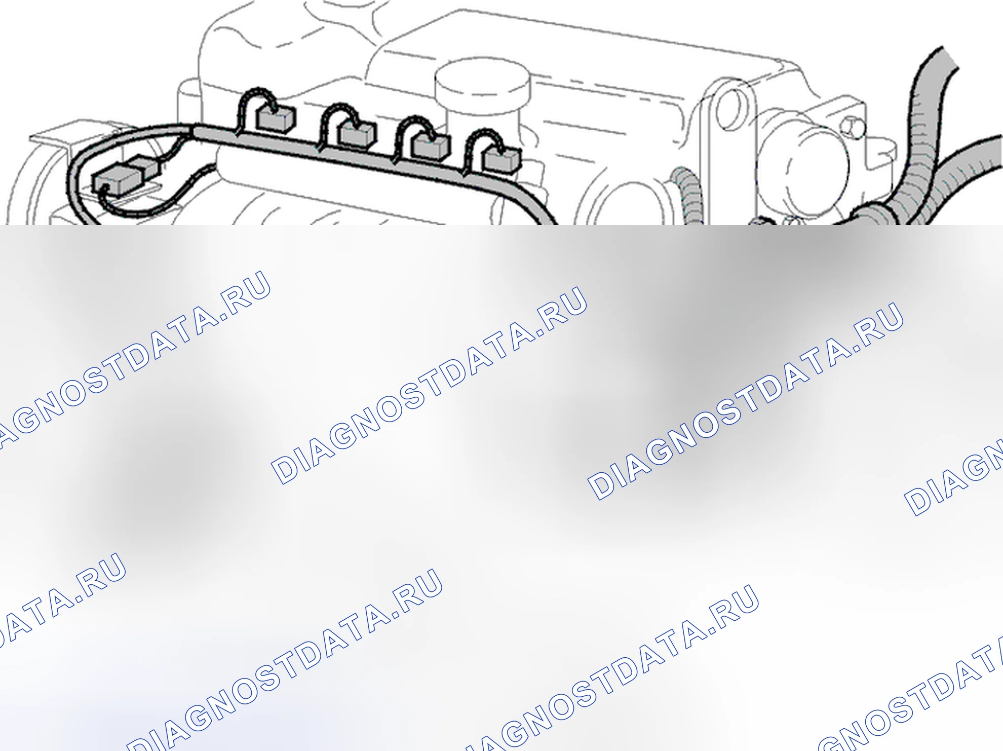 Рис. 57: Снятие кабельного жгута. Volvo S40 I рестайлинг