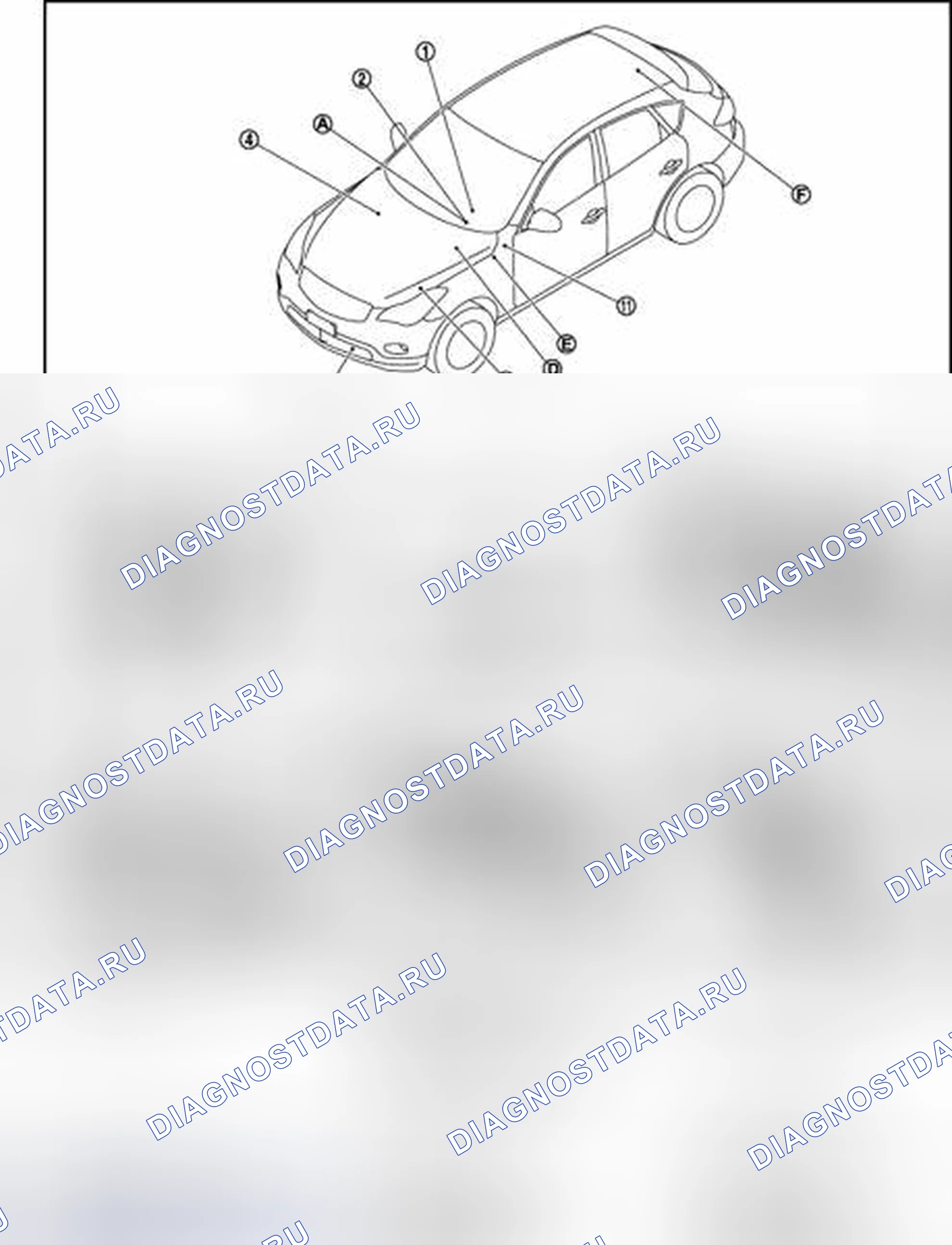 Рис. 45: Расположение компонентов. Infiniti EX37 I