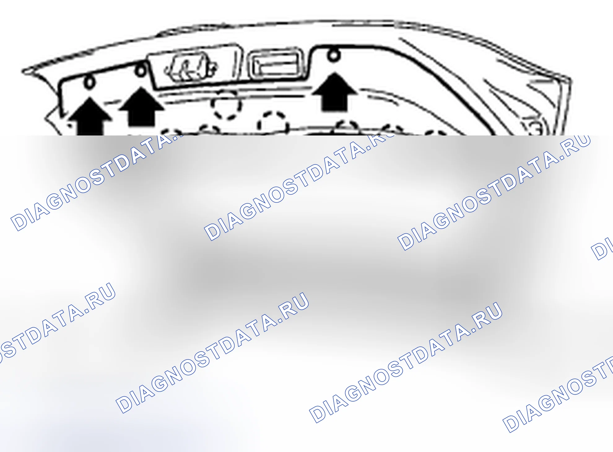 Рис. 111: Идентификация обрезных зажимов задних ворот. Subaru Impreza GD/GC/GG рестайлинг 2