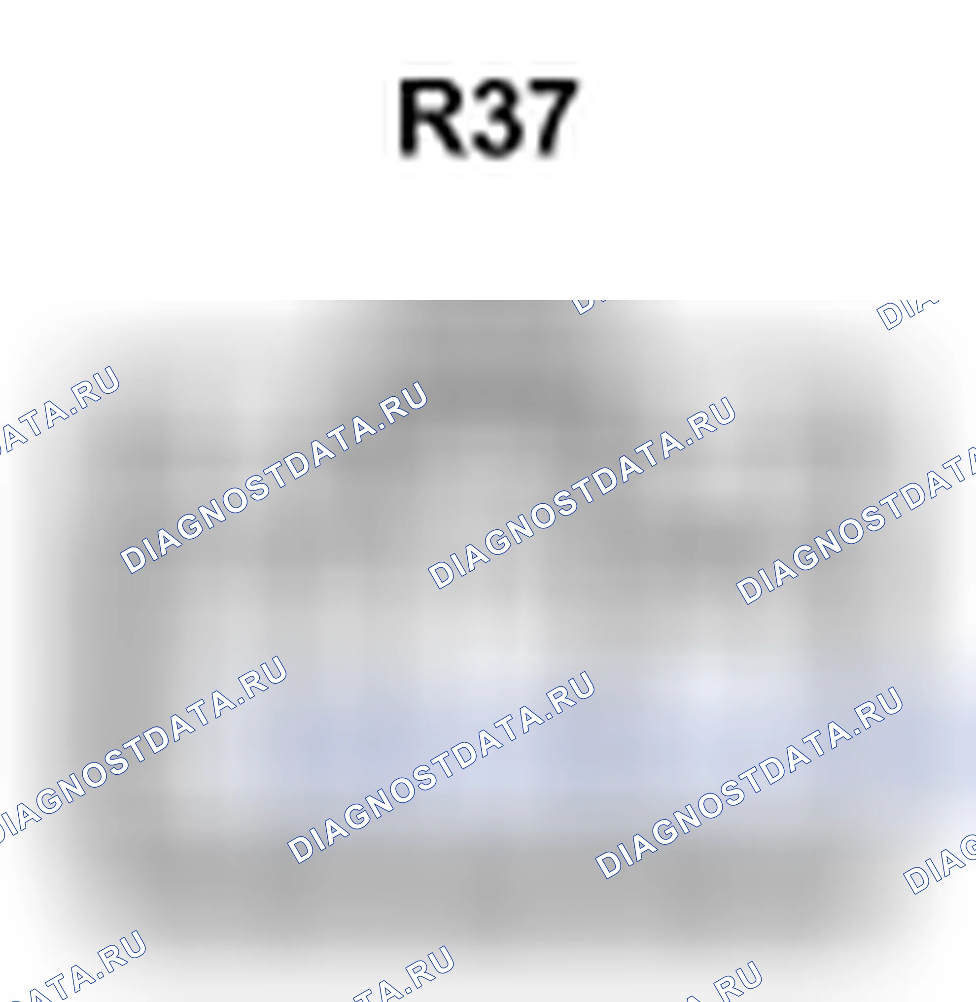 Рис. 703: Вид с торца разъема приемника управления дверью (R37). Lexus LS IV