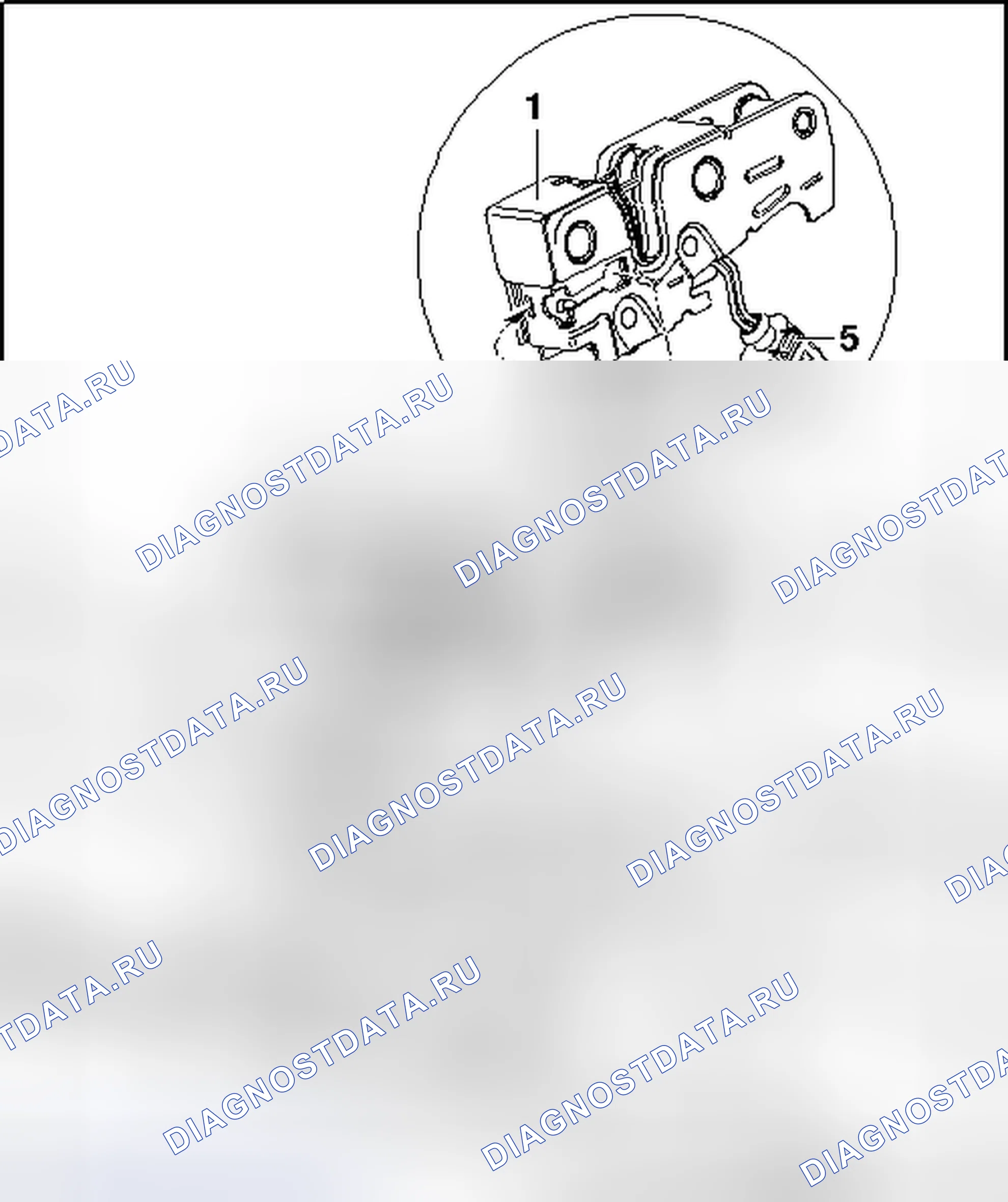 Рис. 39: ЗАЩЕЛКА КАПОТА. Volkswagen Eos I