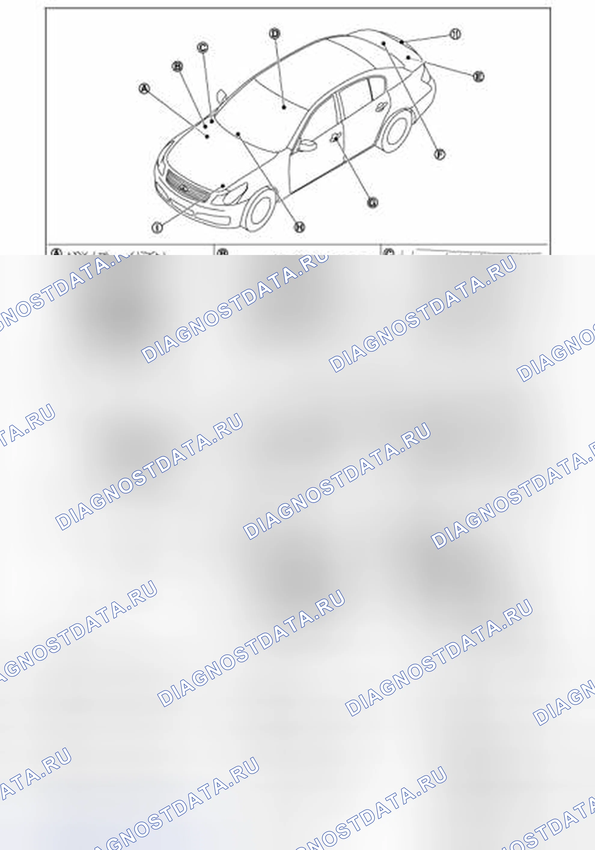 Рис. 90: ИНТЕЛЛЕКТУАЛЬНЫЙ КЛЮЧ: расположение компонентов. Infiniti G35 IV