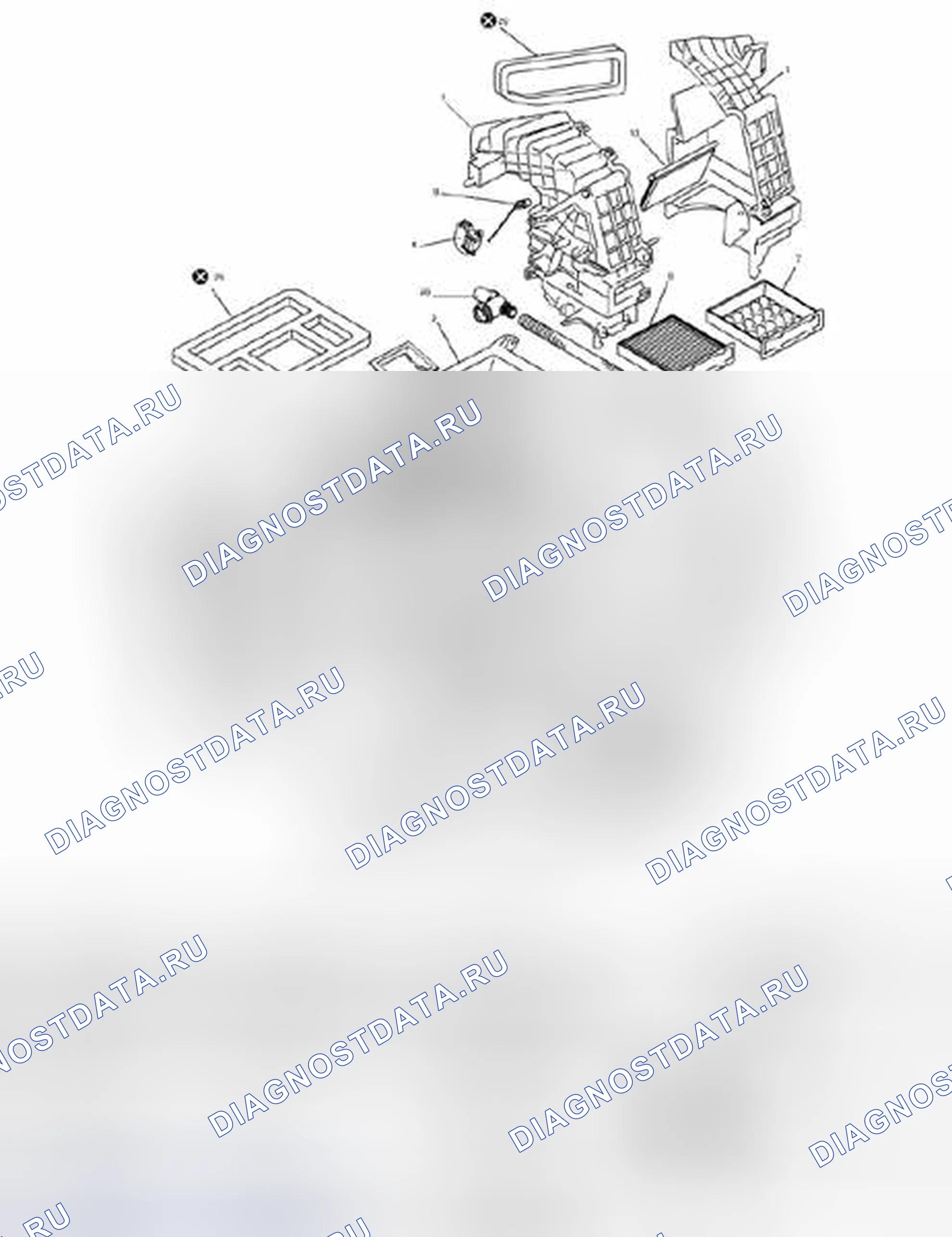 Рис. 2: Компоненты блока ОВКВ. Suzuki SX4 I