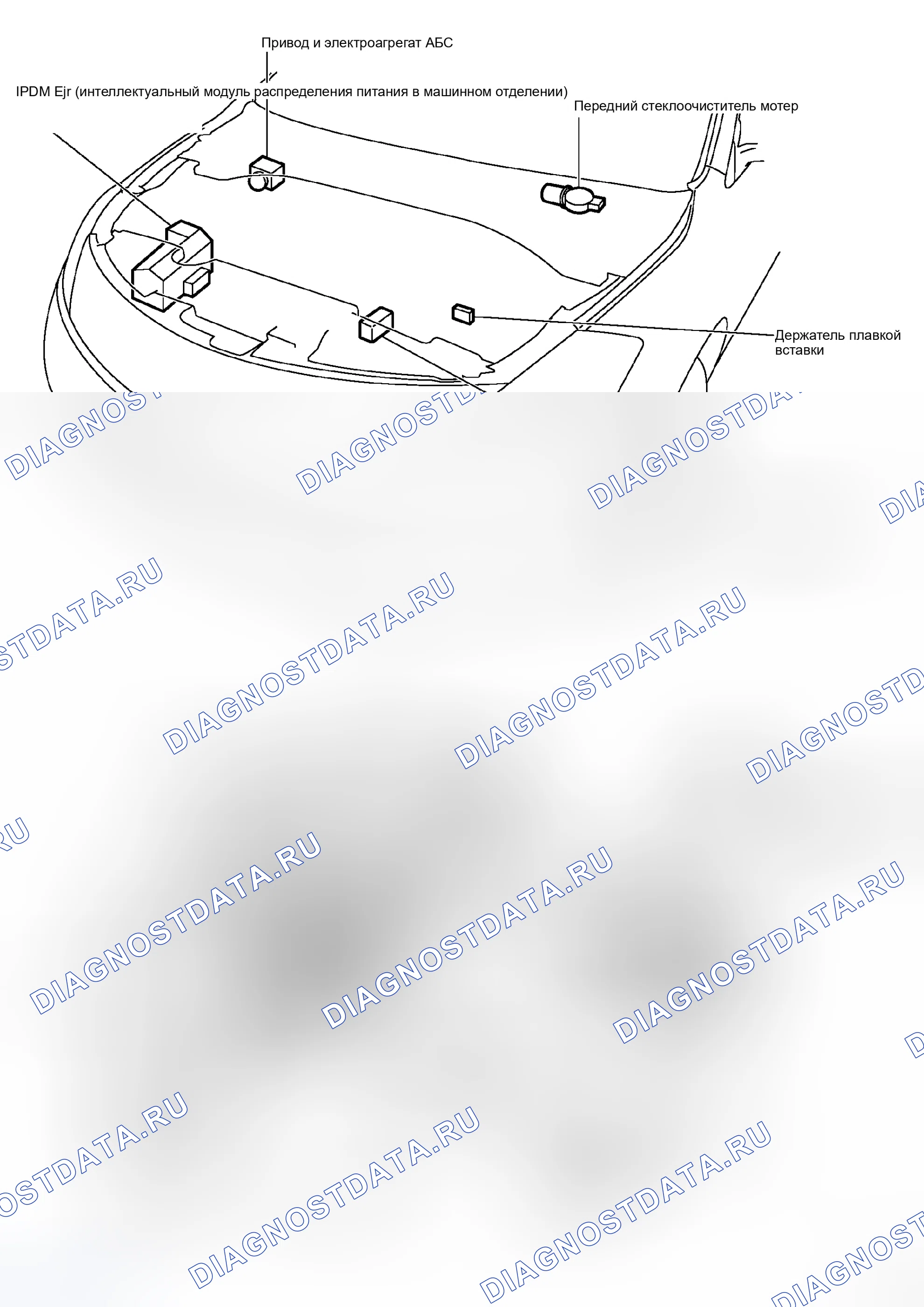 Рис. 35: МОТОРНЫЙ ОТСЕК. Honda Integra SJ I