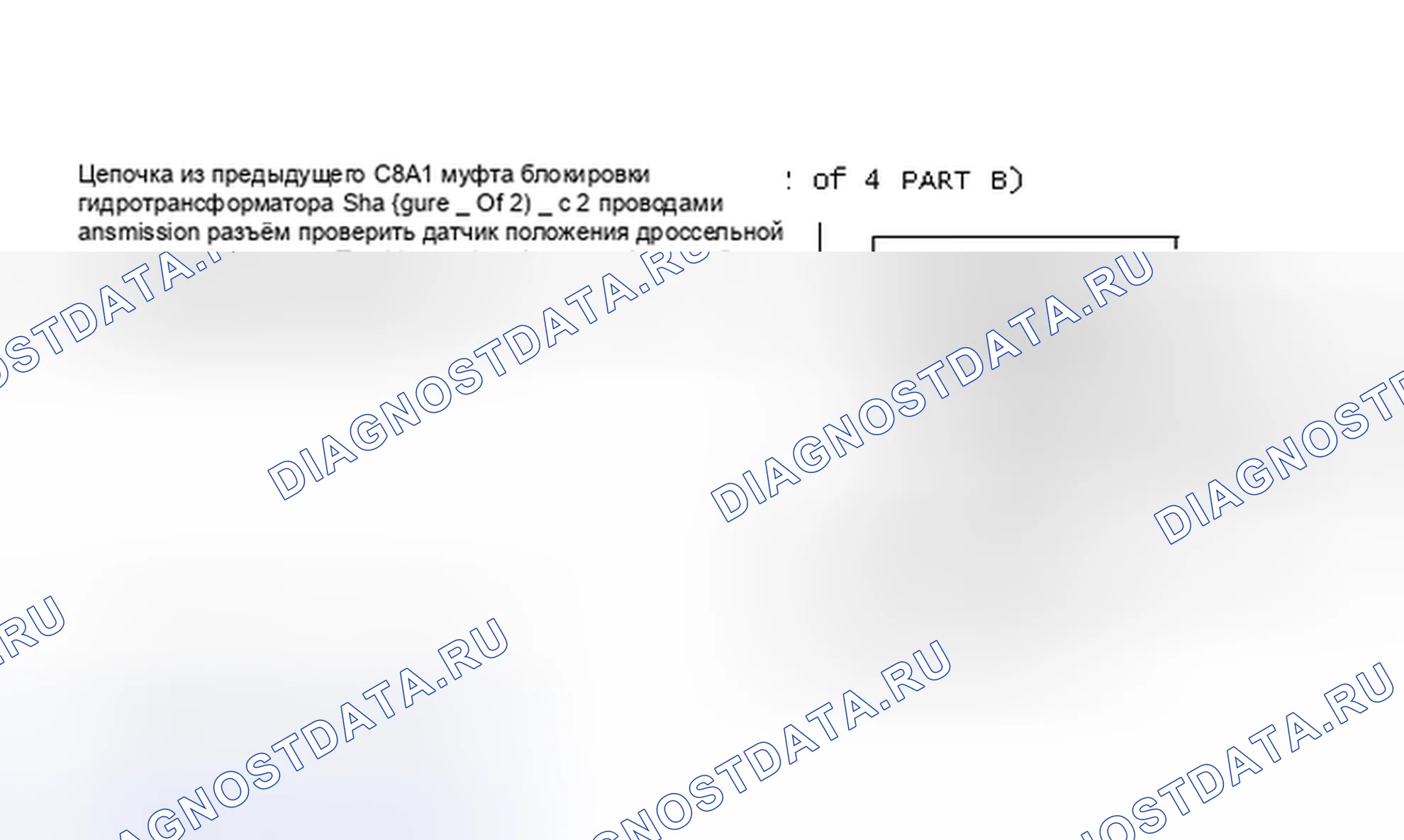 Рис. 205: Схема C8A1 - Технологическая схема ШТК (1 2), (2 4 ЧАСТЬ В). Pontiac 6000 I
