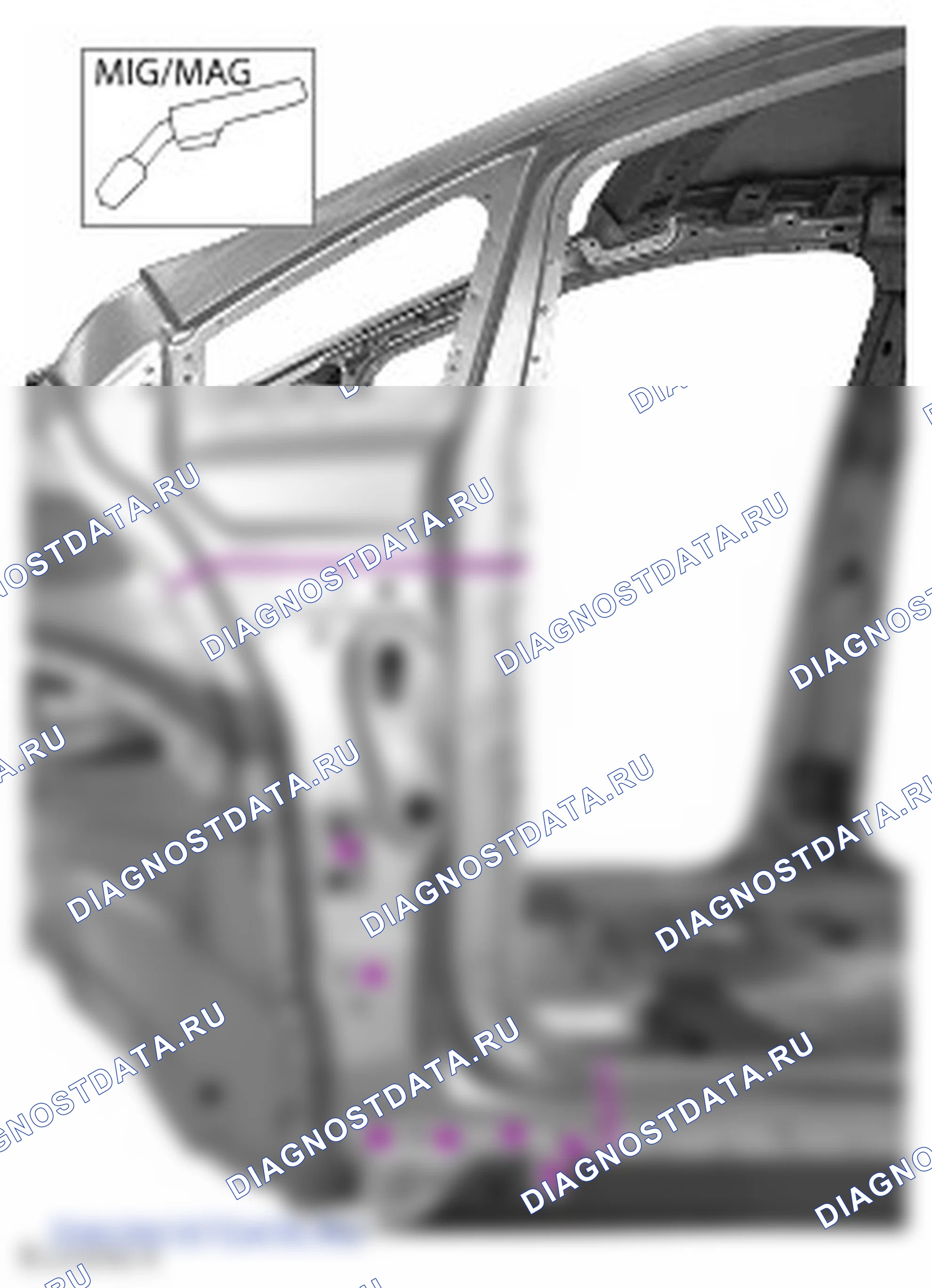 Как снять и установить секцию и усиление наружной панели стойки 'A'. Ford Grand C-MAX II