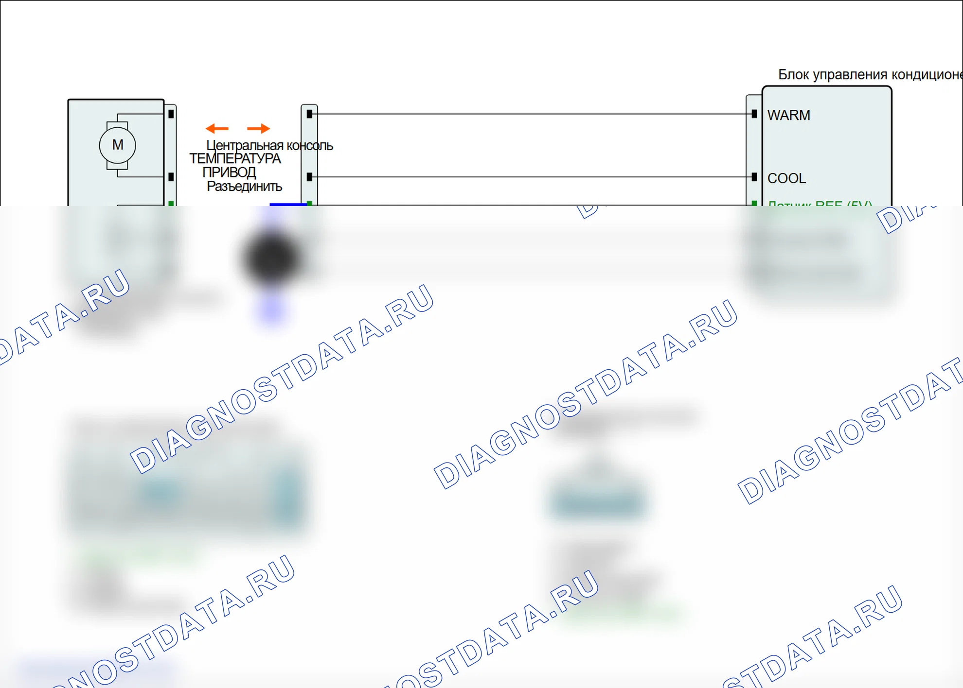 B1275: Потенциометр воздушной смеси-VENT открыт (низкий) консоль. Hyundai Genesis BH