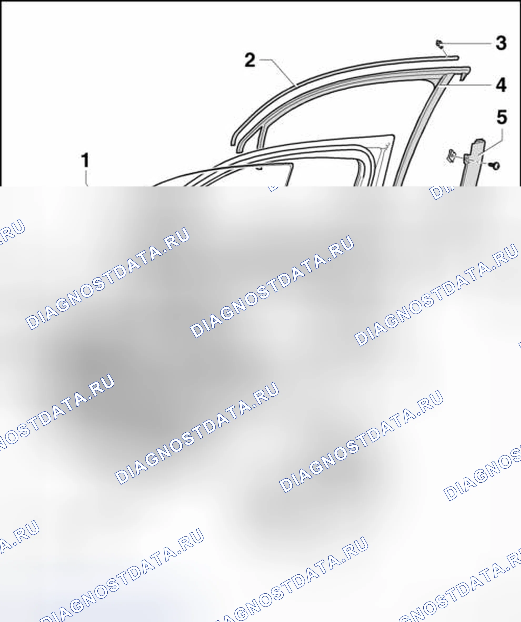 Рис. 31: ОБЗОР ОКНА ПЕРЕДНЕЙ ДВЕРИ В СБОРЕ. Volkswagen Tiguan I