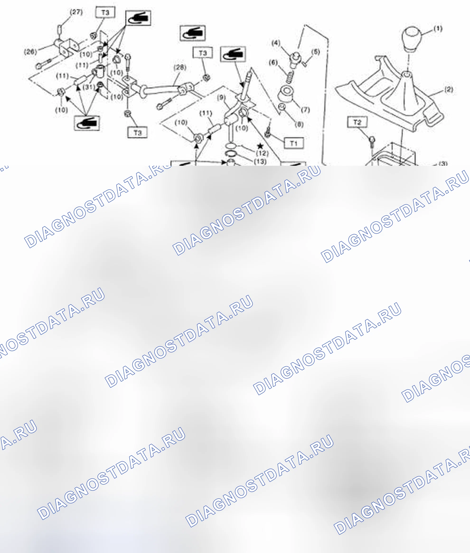 Рис. 4: 6MT РЫЧАГ ПЕРЕКЛЮЧЕНИЯ ПЕРЕДАЧ. Subaru Impreza WRX GD/GG рестайлинг 2
