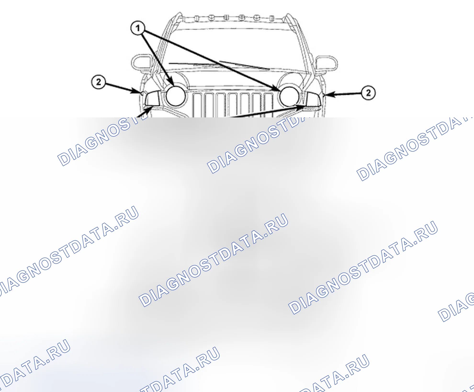 Рис. 1: СВЕТИЛЬНИКИ / ОСВЕЩЕНИЕ - НАРУЖНОЕ. Jeep Compass I