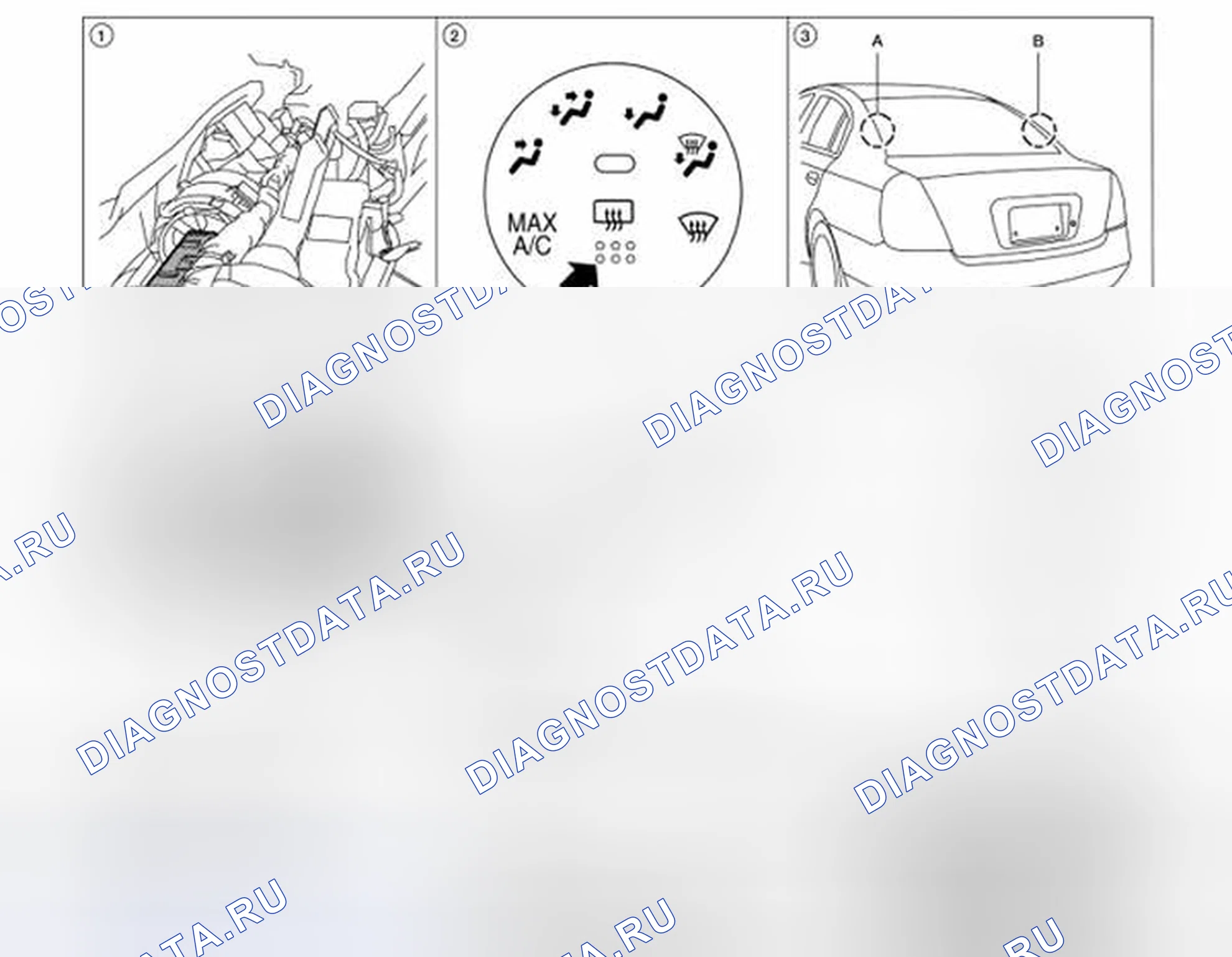 Рис. 48: Расположение компонентов и разъемов кабелей. Nissan Sentra B16 рестайлинг