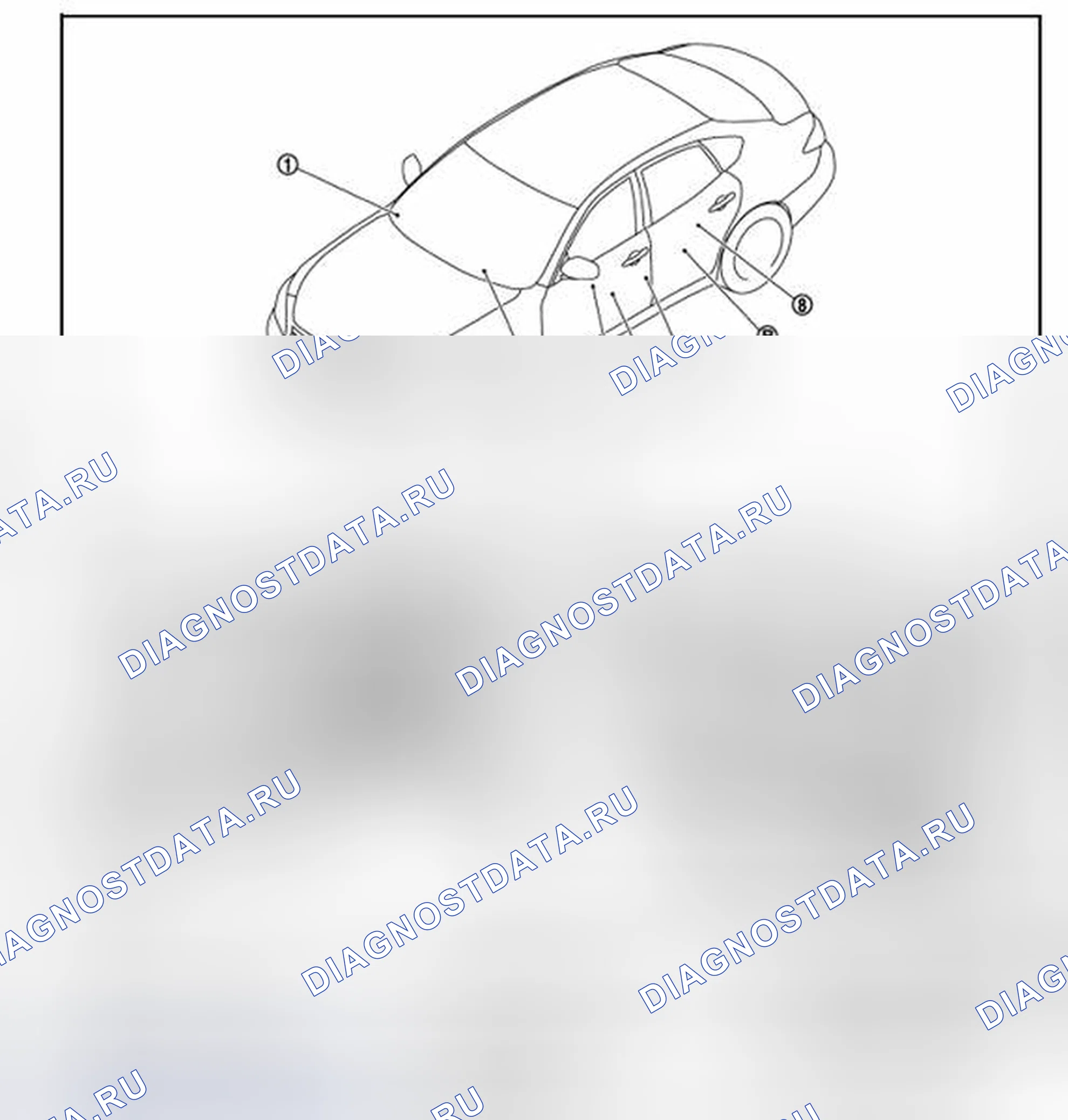 Рис. 7: Расположение компонентов. Infiniti Q70 I рестайлинг