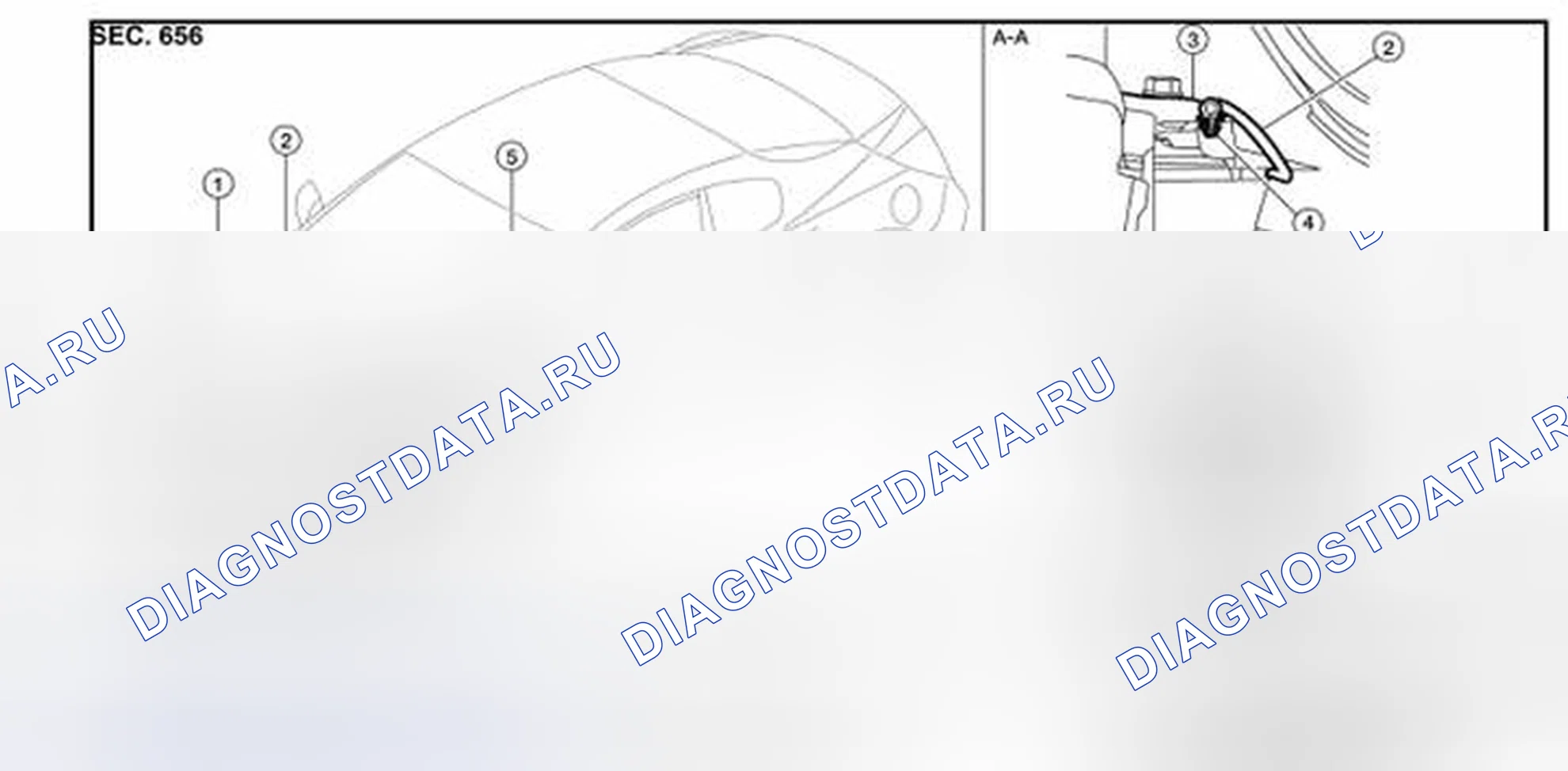 Рис. 28: УПРАВЛЕНИЕ ЗАМКОМ КАПОТА: расположение компонентов. Nissan Altima L32 рестайлинг
