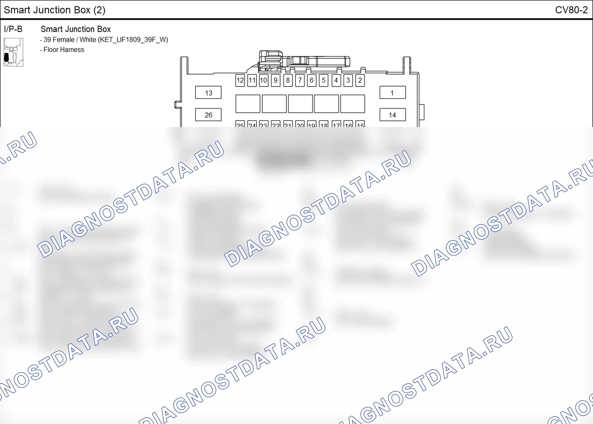 Распиновка разъёма CV80-2 — smart junction box. Hyundai Elantra V рестайлинг