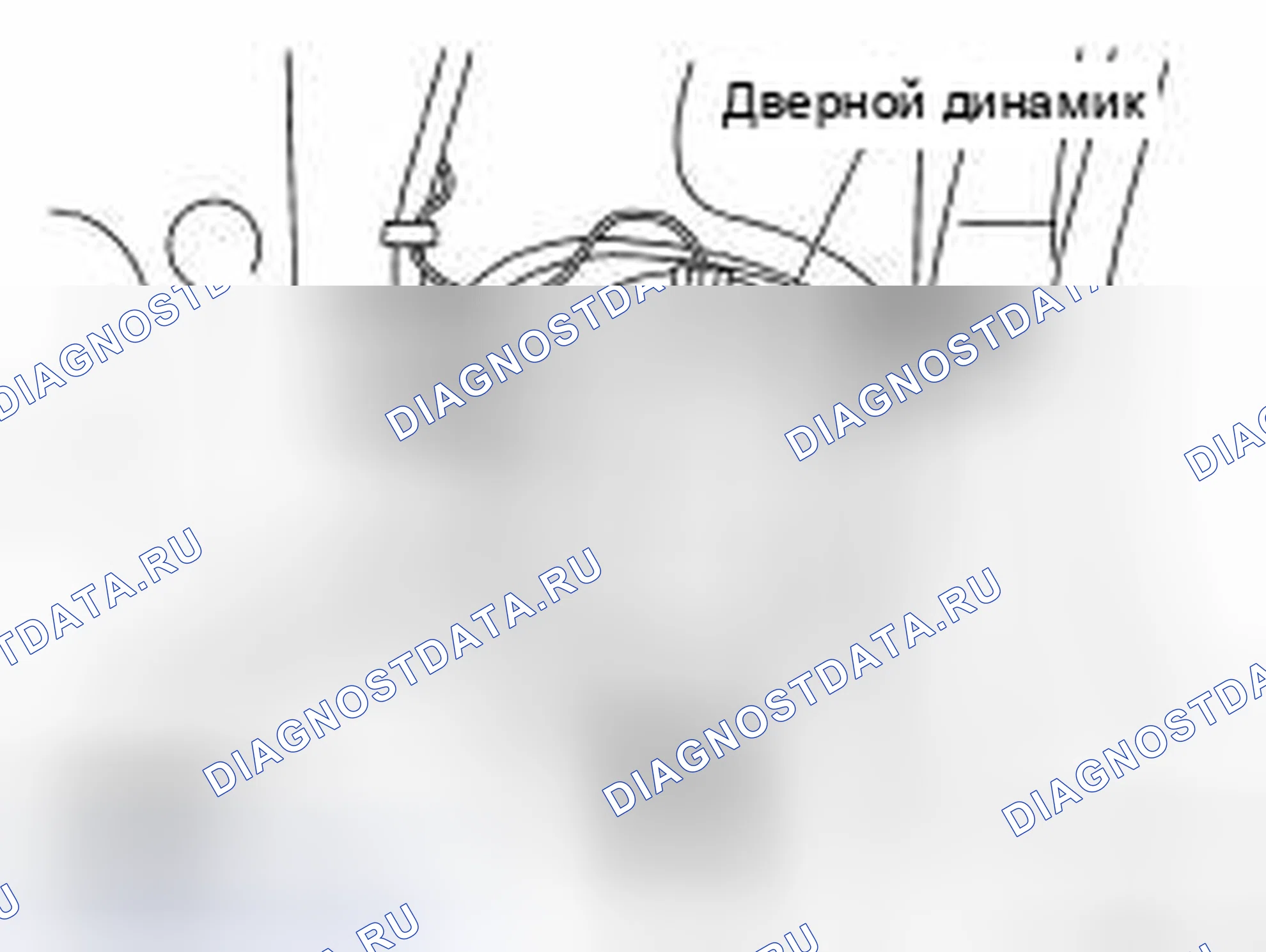 Рис. 40: Идентификация винтов дверного динамика. Nissan 350Z I рестайлинг