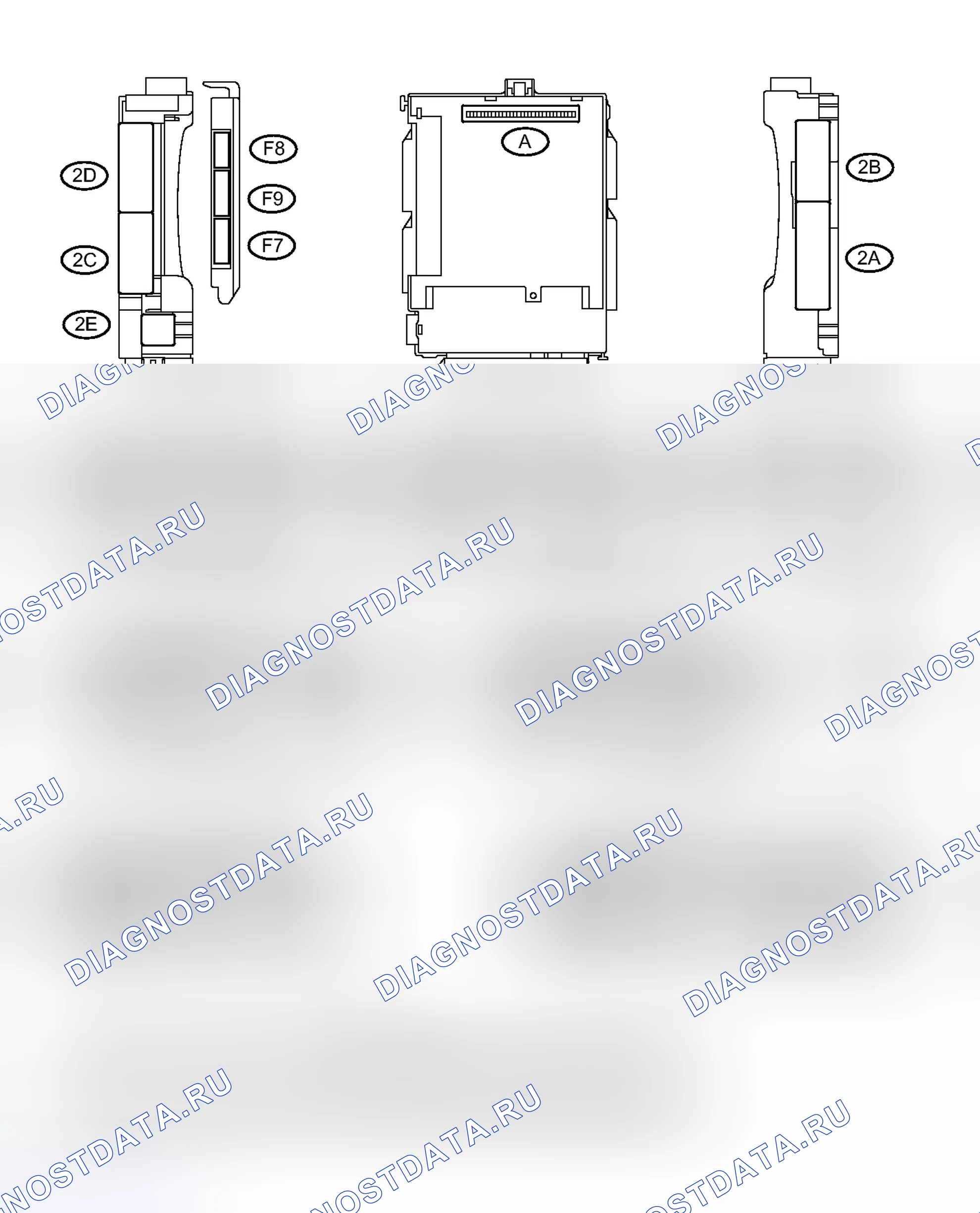 Рис. 5: КЛЕММЫ ЭБУ. Honda Accord V