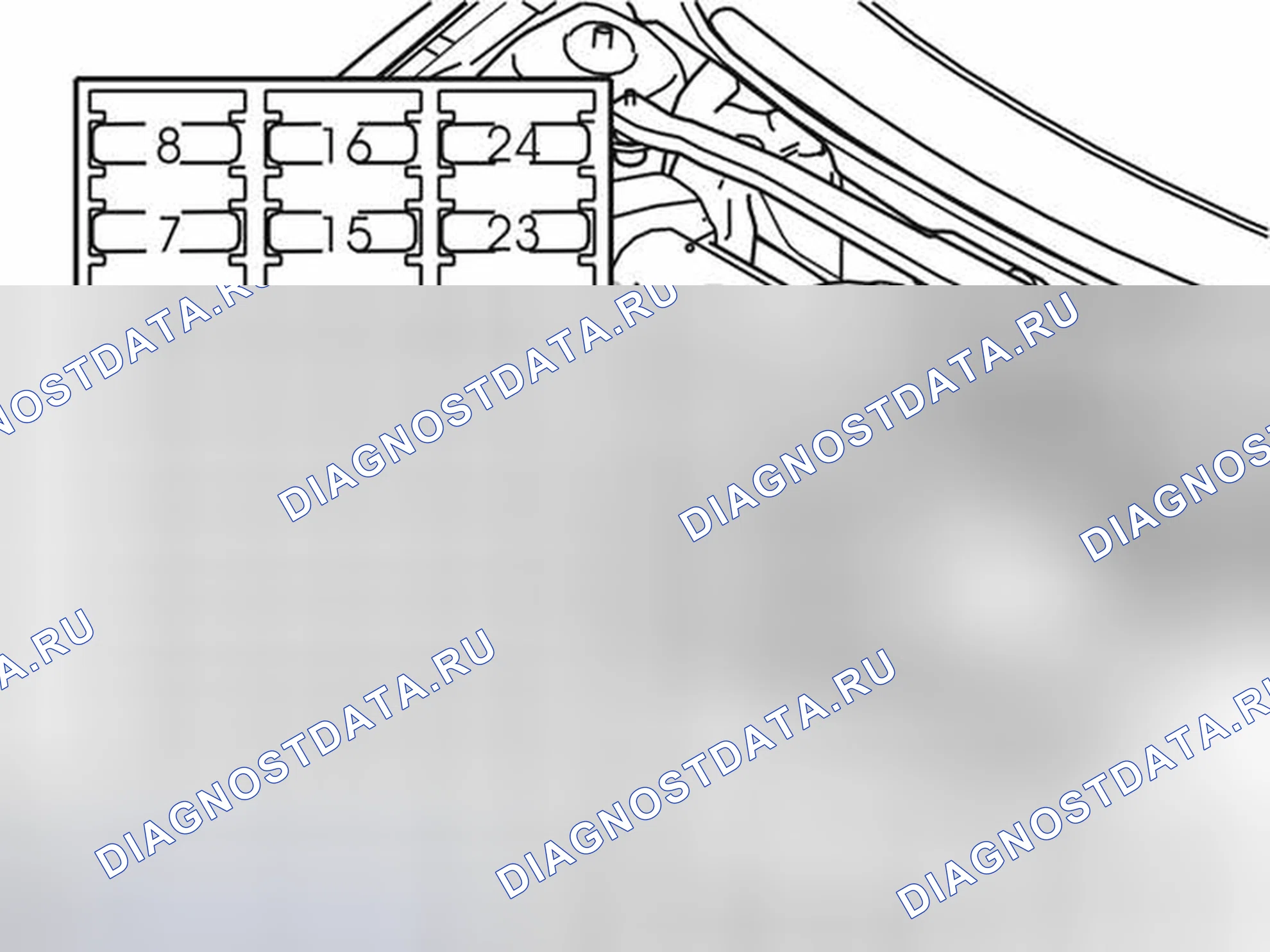 Рис. 2224: Расположение предохранителя, 11B. Volvo V70 II