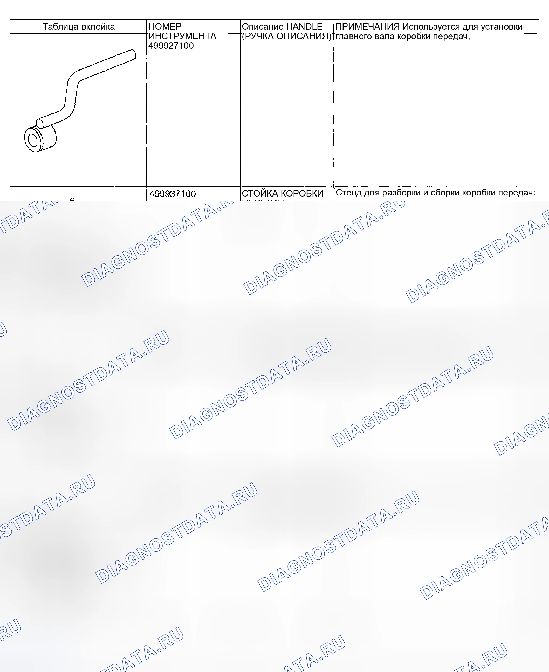 Рис. 189: Идентификация специальных инструментов (6 из 11). Subaru Impreza GD/GC/GG
