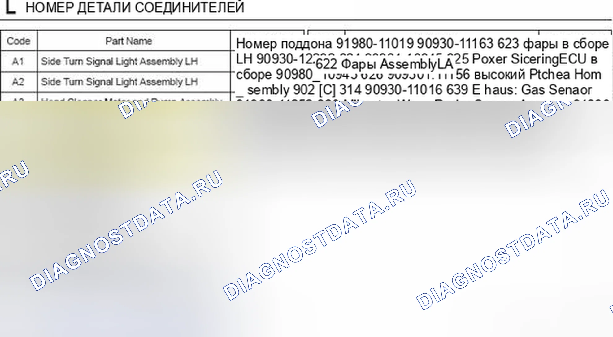 Рис. 56: Информация о номере детали. Toyota Land Cruiser 200