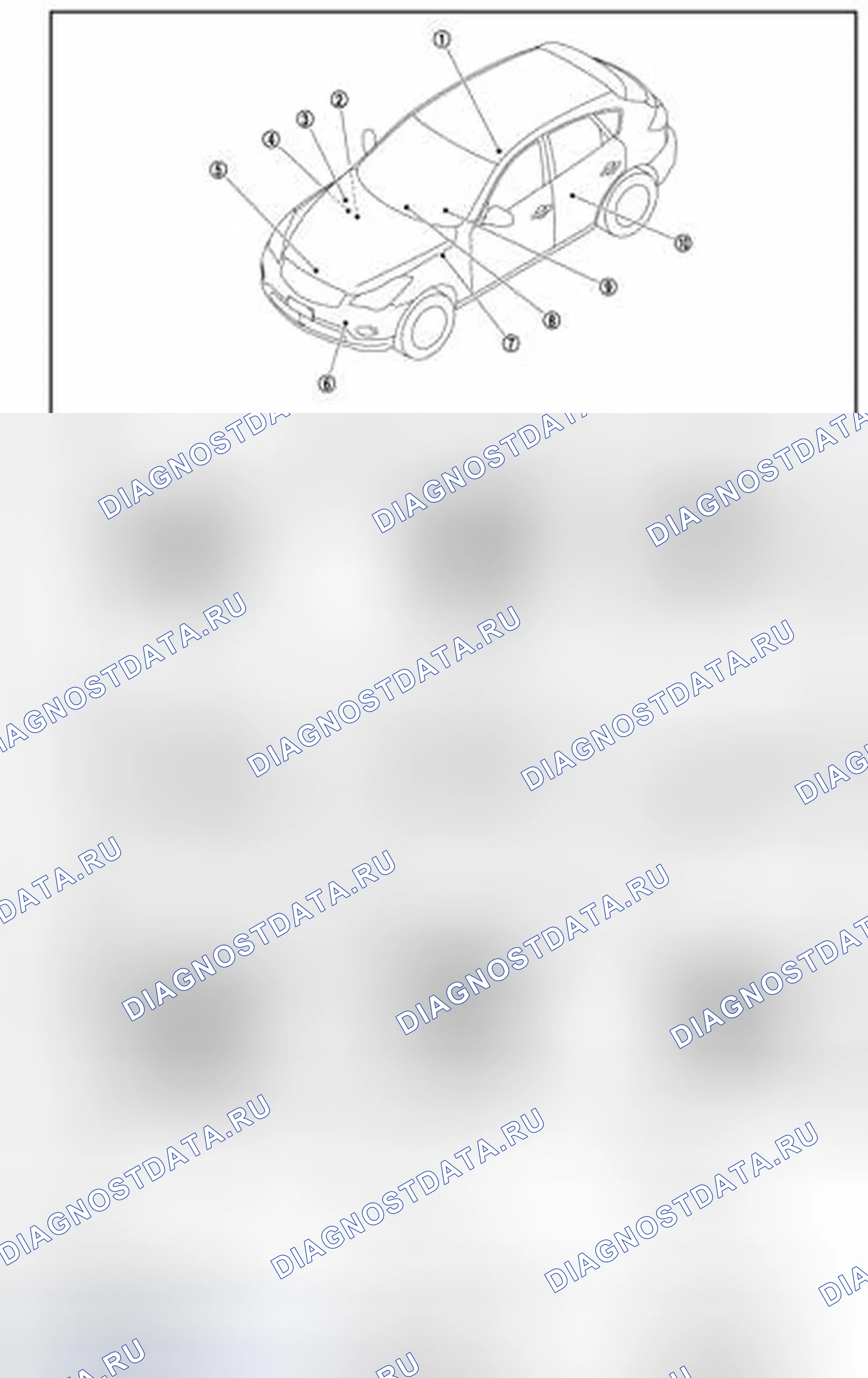 Рис. 96: СИГНАЛЬНЫЕ ЛАМПЫ / ИНДИКАТОРНЫЕ ЛАМПЫ: Расположение компонентов. Infiniti EX35 I
