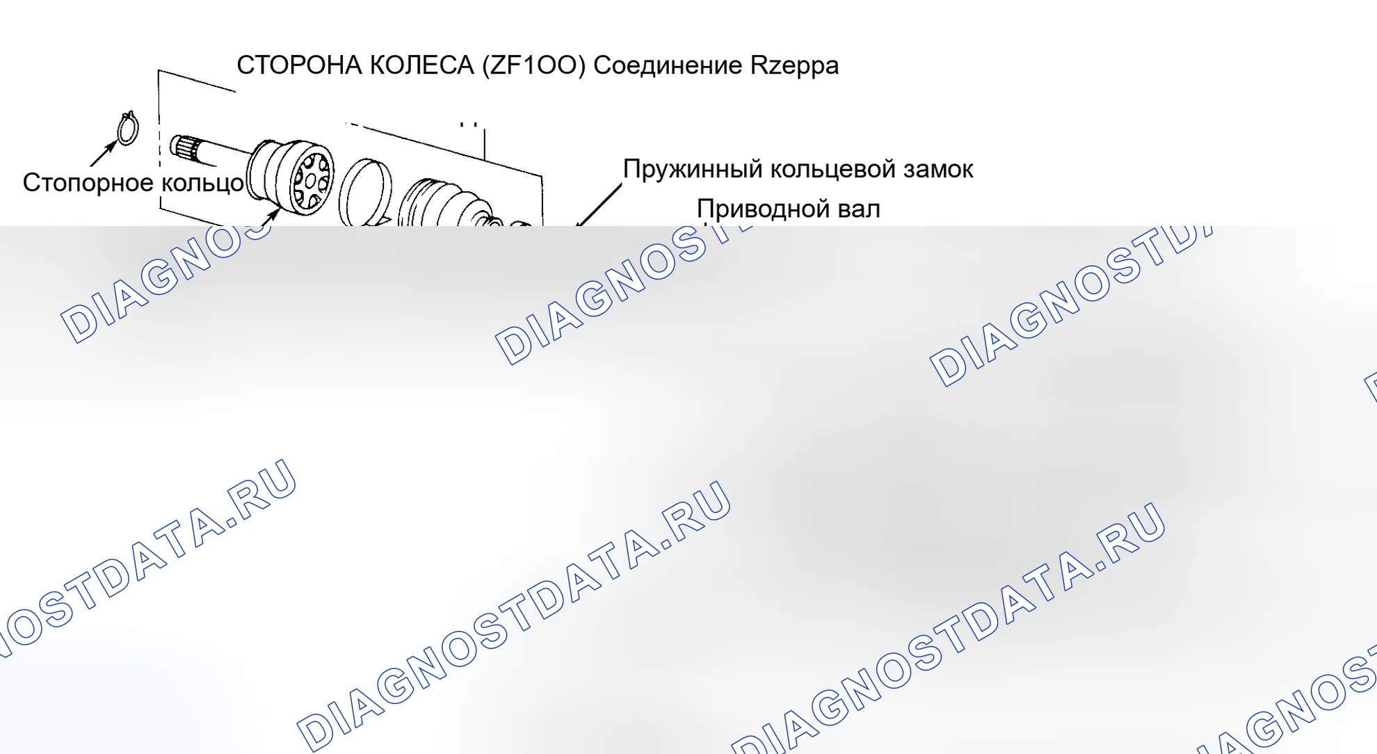 Рис. 4: Разборка (внешняя сторона). Nissan Pathfinder II