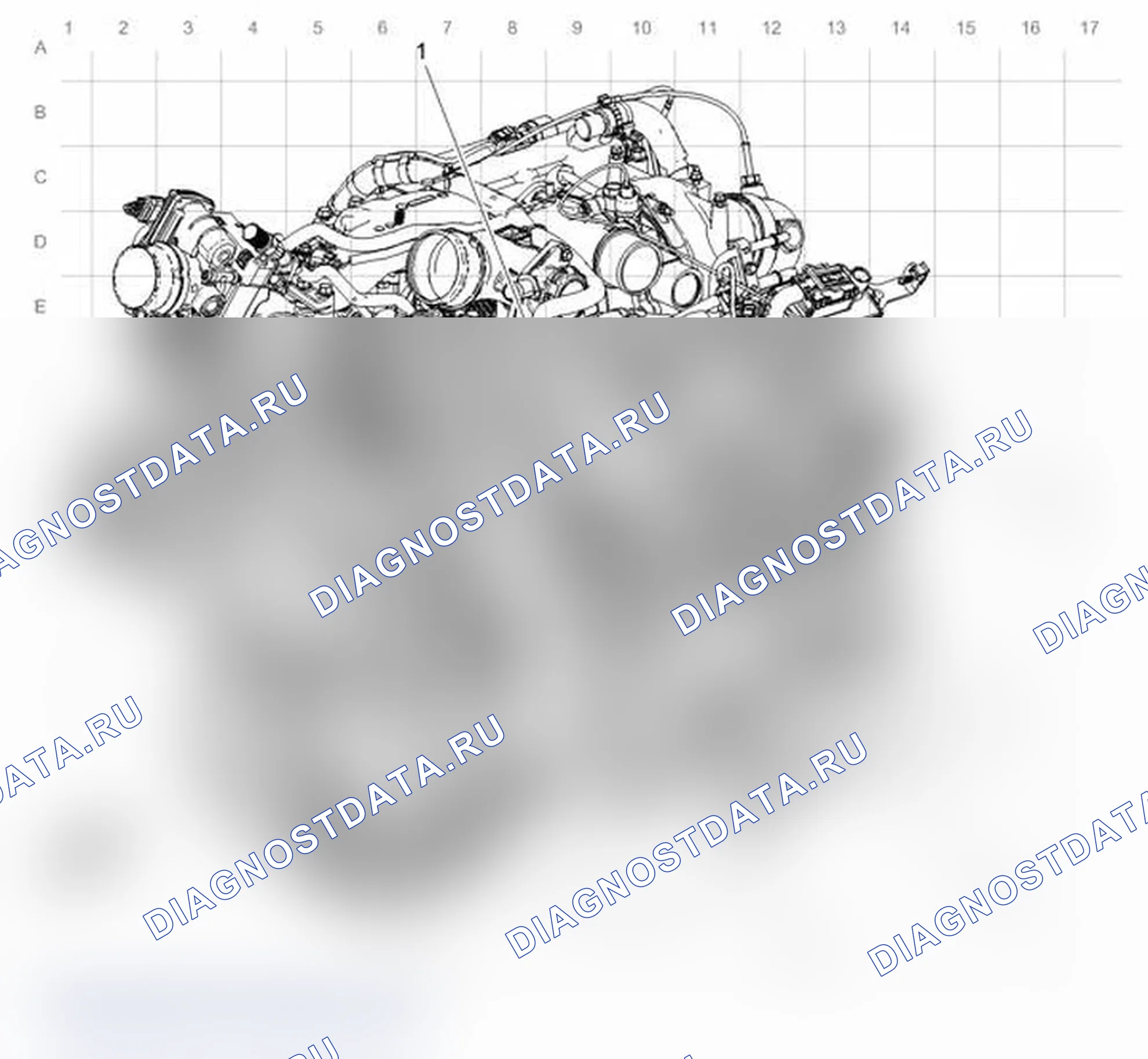 Рис. 6: Левая передняя часть кабельной трассы двигателя (LGH). Chevrolet Express G1500 