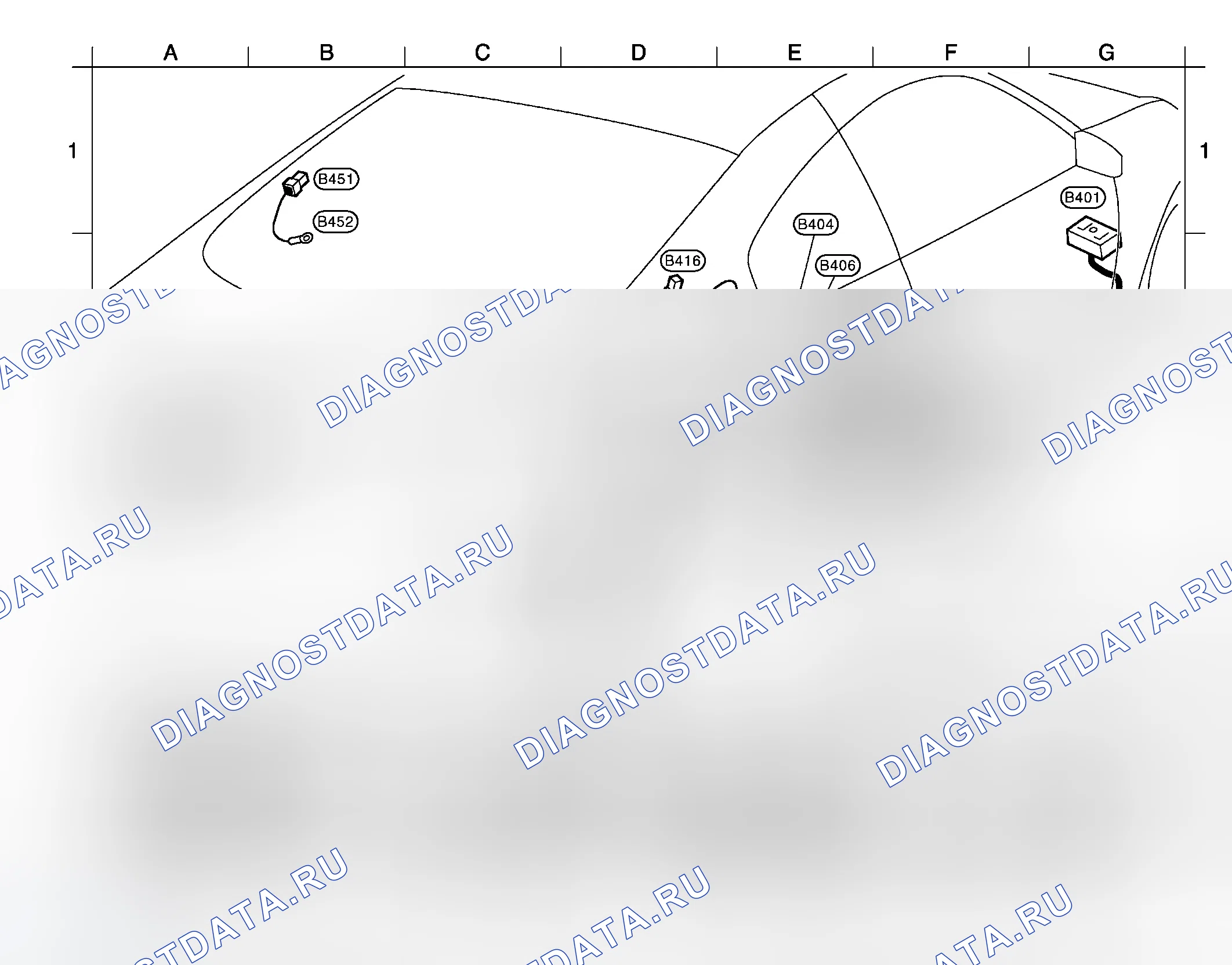 Рис. 216: ЖГУТ КУЗОВА № 2. Infiniti G35 III
