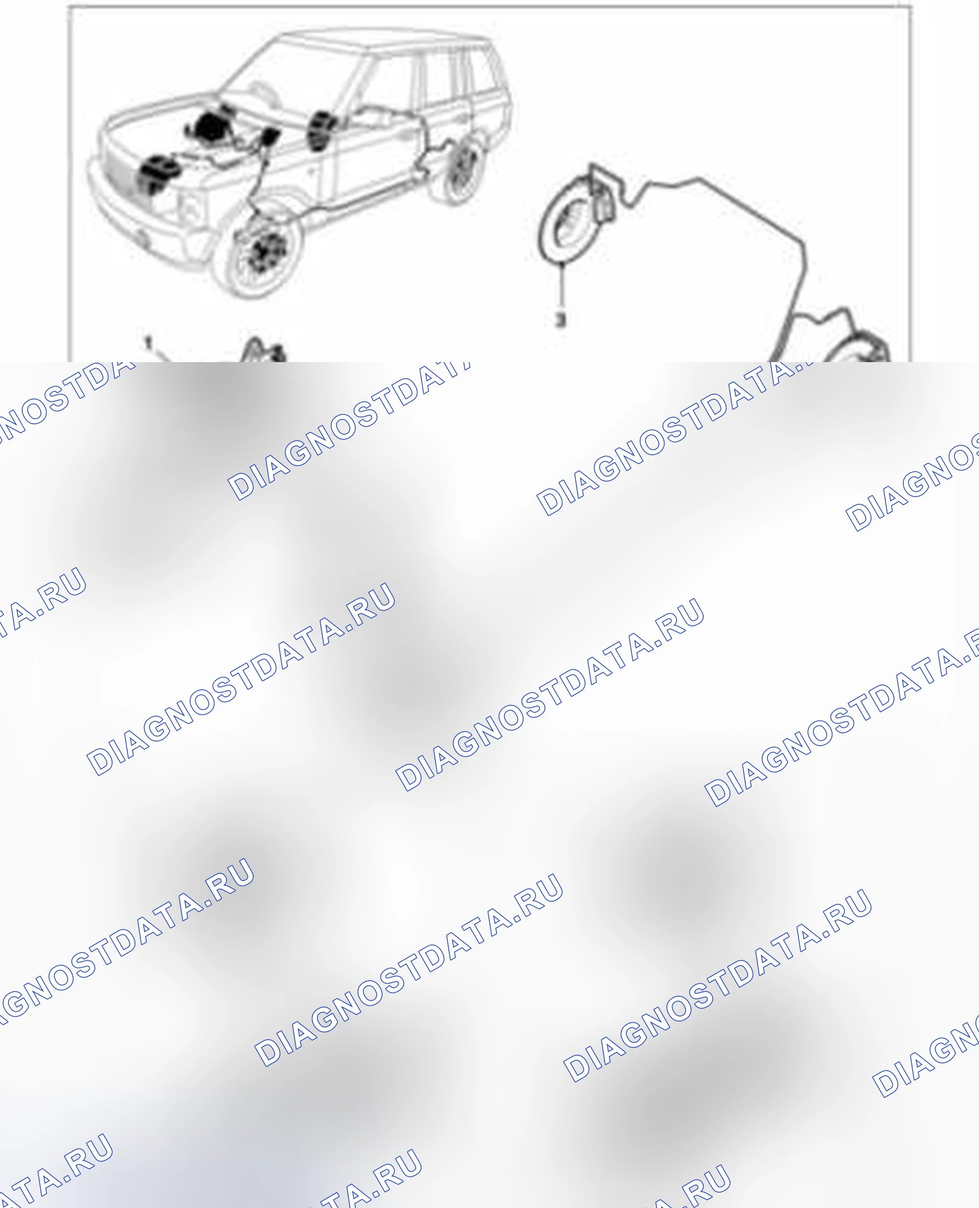 Рис. 1: РАСПОЛОЖЕНИЕ КОМПОНЕНТОВ ТОРМОЗНОЙ СИСТЕМЫ. Land Rover Range Rover III