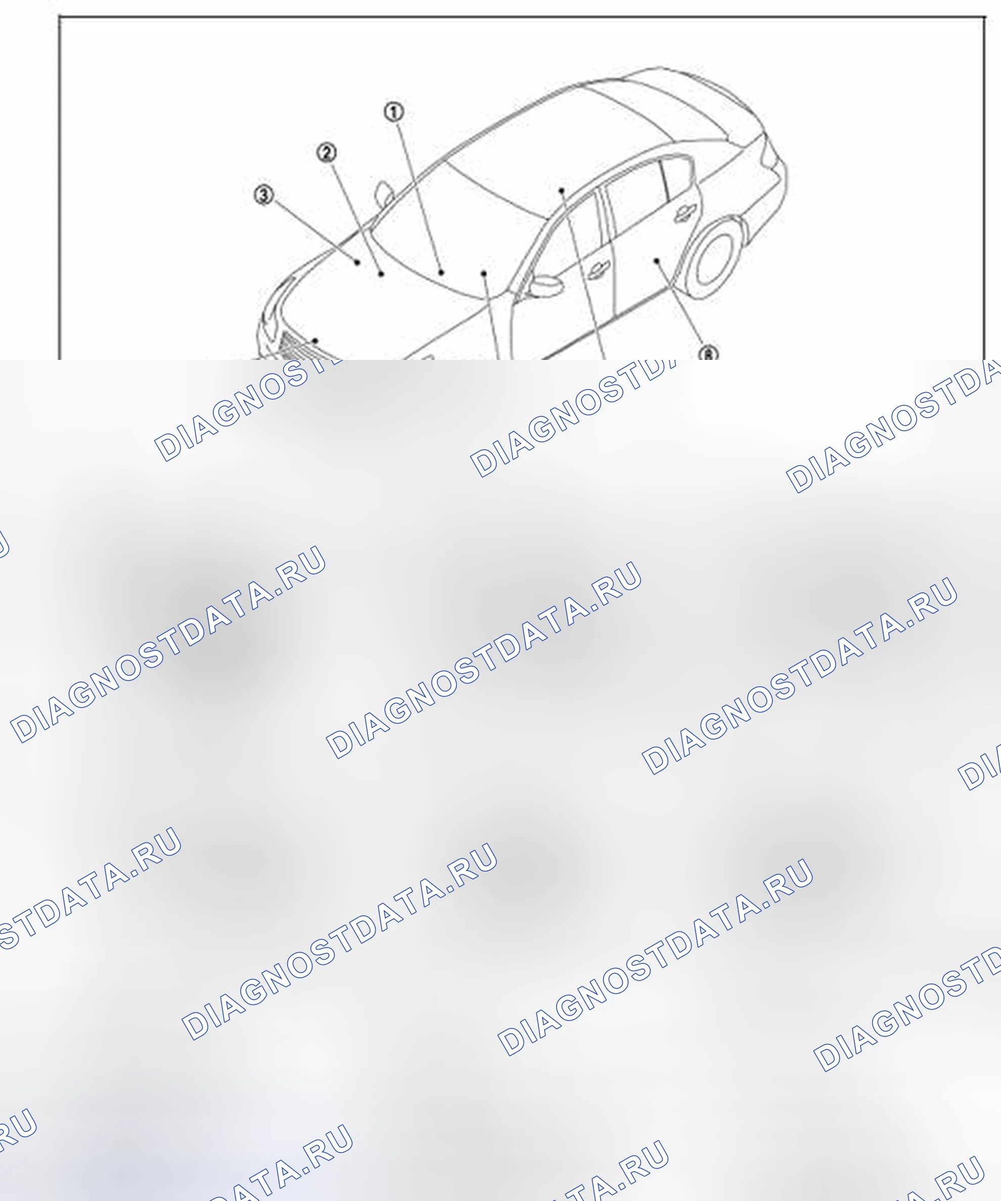 Рис. 46: СИГНАЛЬНЫЕ ЛАМПЫ / ИНДИКАТОРНЫЕ ЛАМПЫ: Расположение компонентов. Infiniti G35 IV