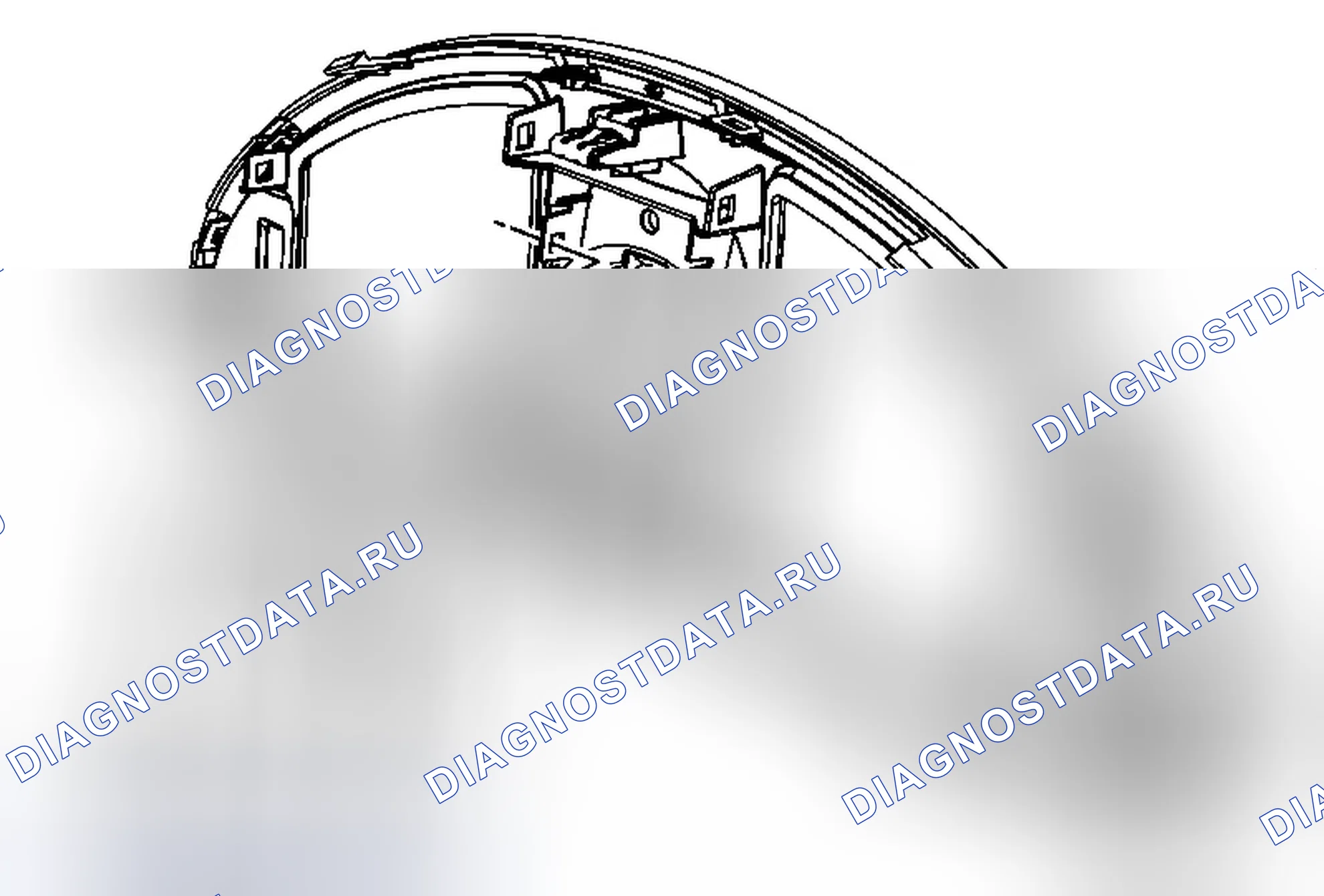 Рис. 16: Замена часов дисплея (анклав). GMC Acadia I рестайлинг
