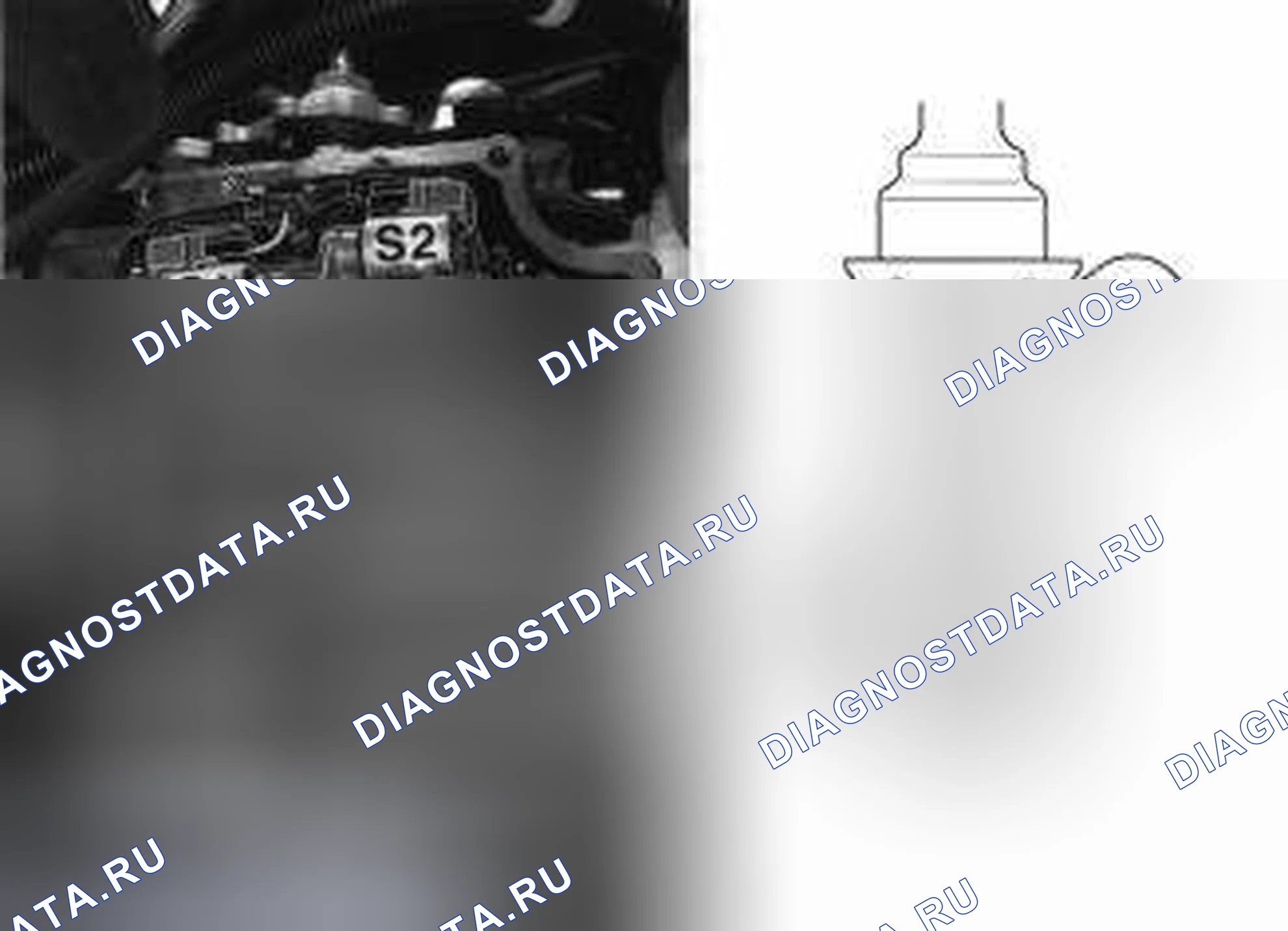 Рис. 850: Проверка кабельного жгута. Volvo C70 I