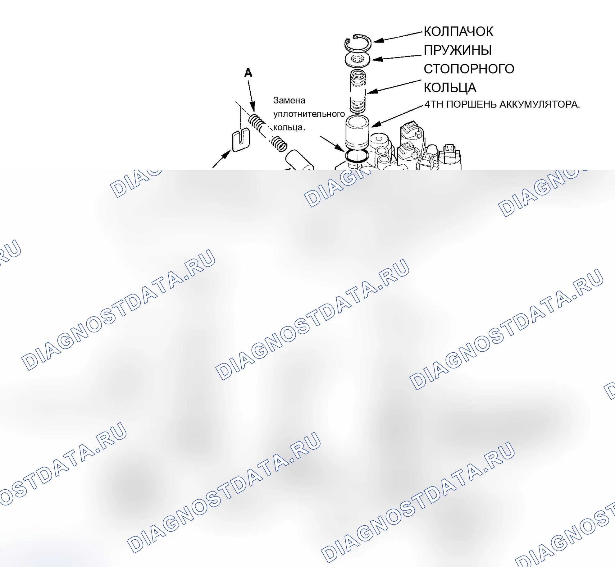 Рис. 449: Разборка, проверка и повторная сборка корпуса аккумулятора. Acura MDX I