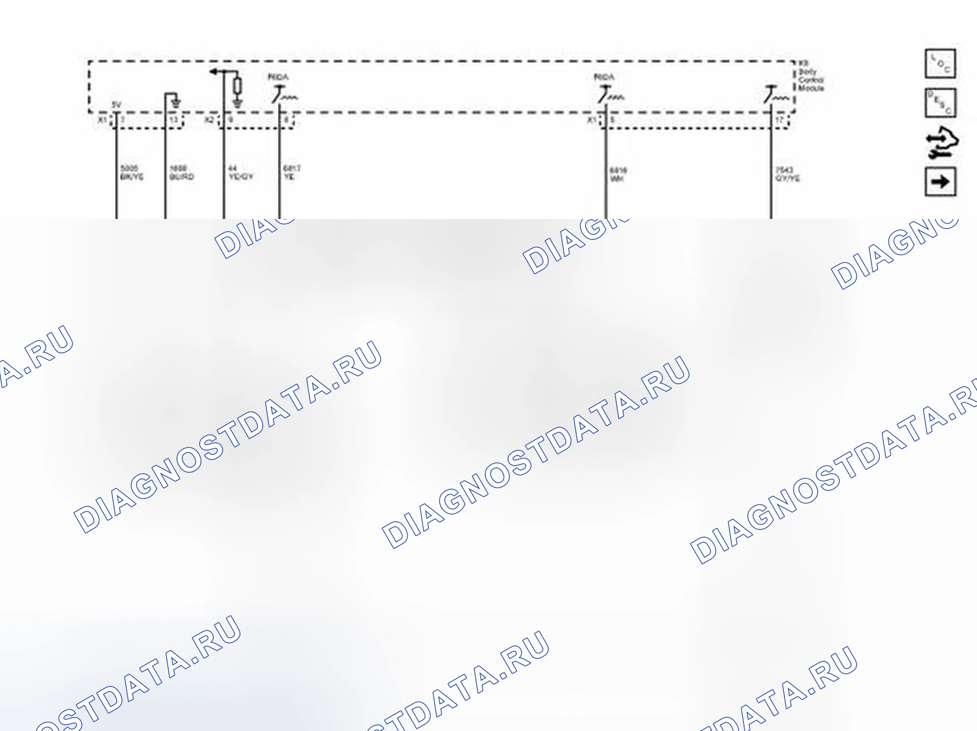 Рис. 10: Схема подключения переключателя диммера и I / P. Chevrolet Spark M300