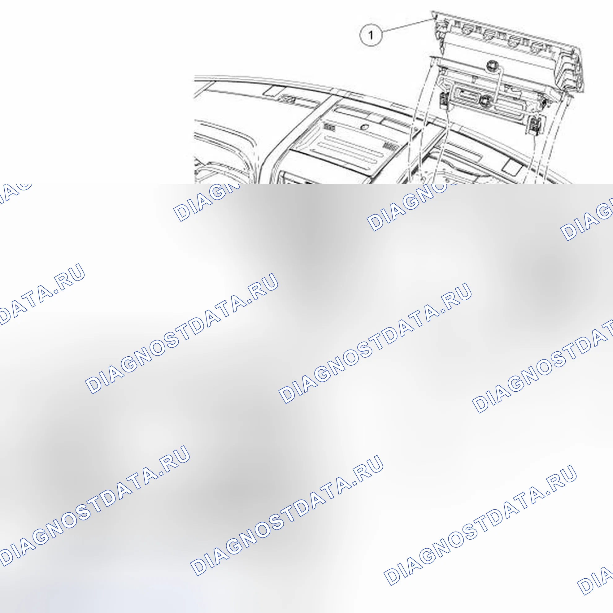 Рис. 135: Модуль подушек безопасности для пассажиров. Ford Explorer IV