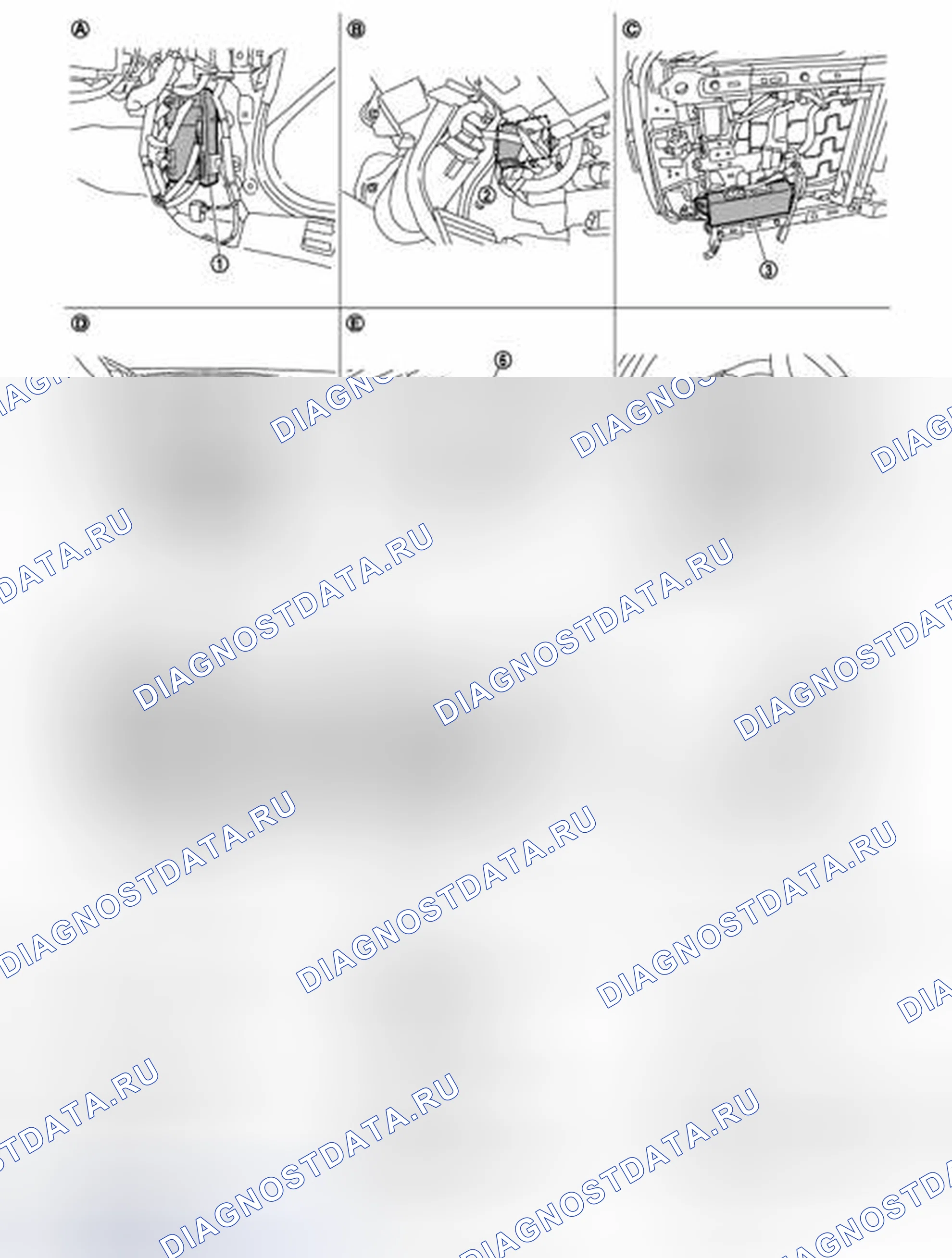 Рис. 30: ФУНКЦИЯ ПОМОЩИ ПРИ ВВОДЕ: Расположение компонентов. Infiniti G35 IV