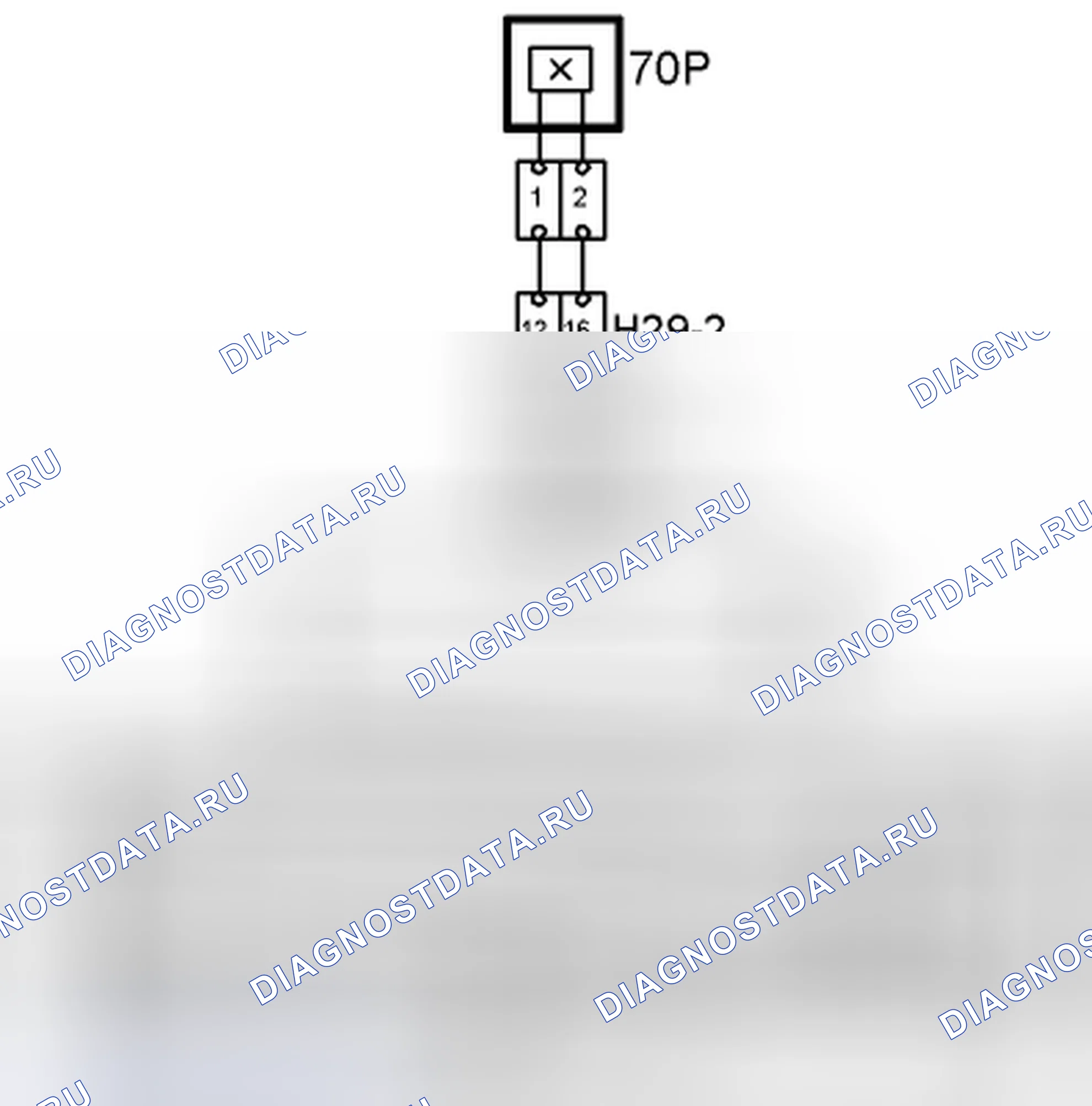 Рис. 229: расшифровка кода ошибки B0096: цепь датчика ремня безопасности пассажира, обрыв цепи или короткое замыкание на массу / B +. Kia Picanto III