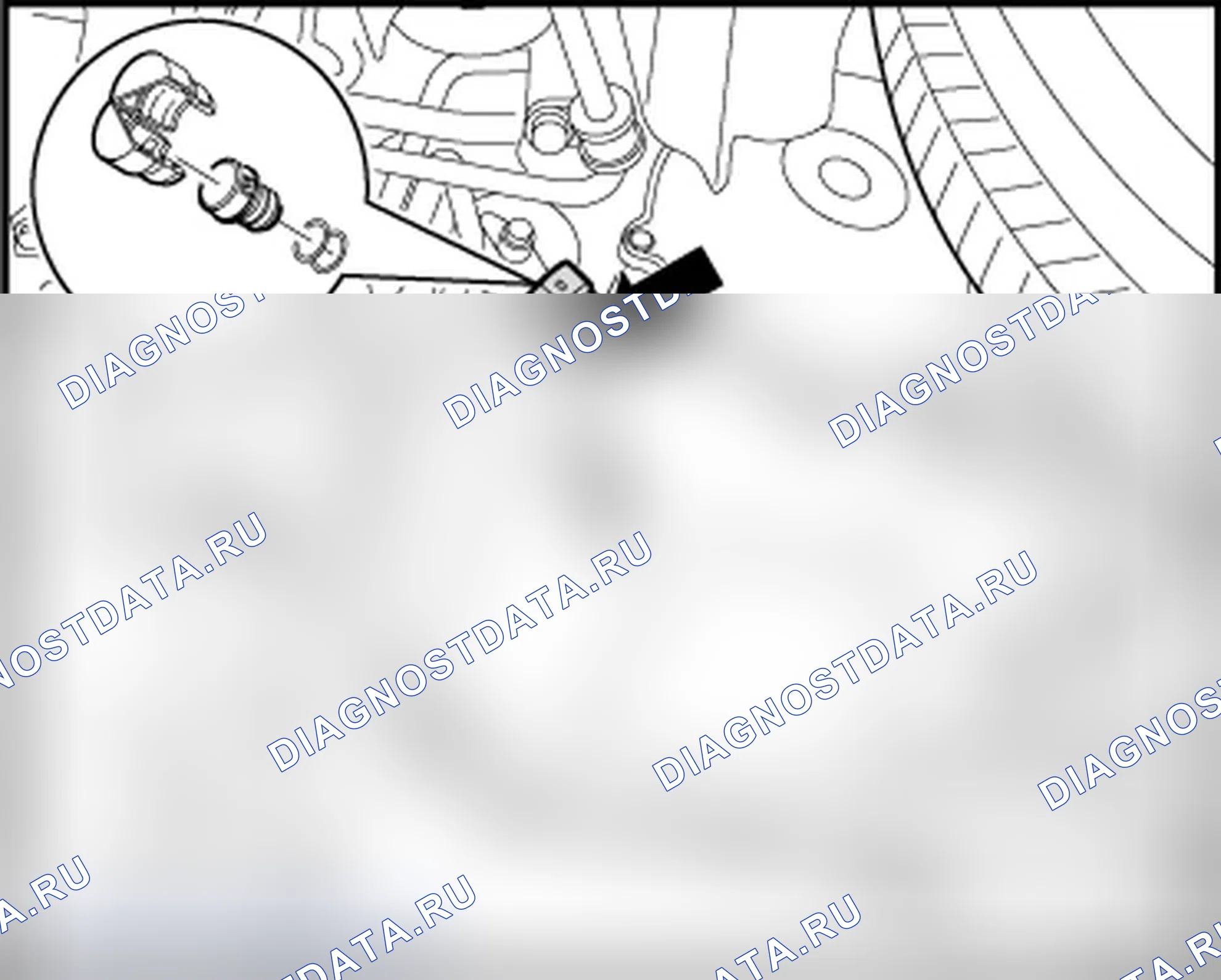 Рис. 61: УРОВЕНЬ ATF, ЗАПОЛНЕНИЕ. Volkswagen New Beetle A4
