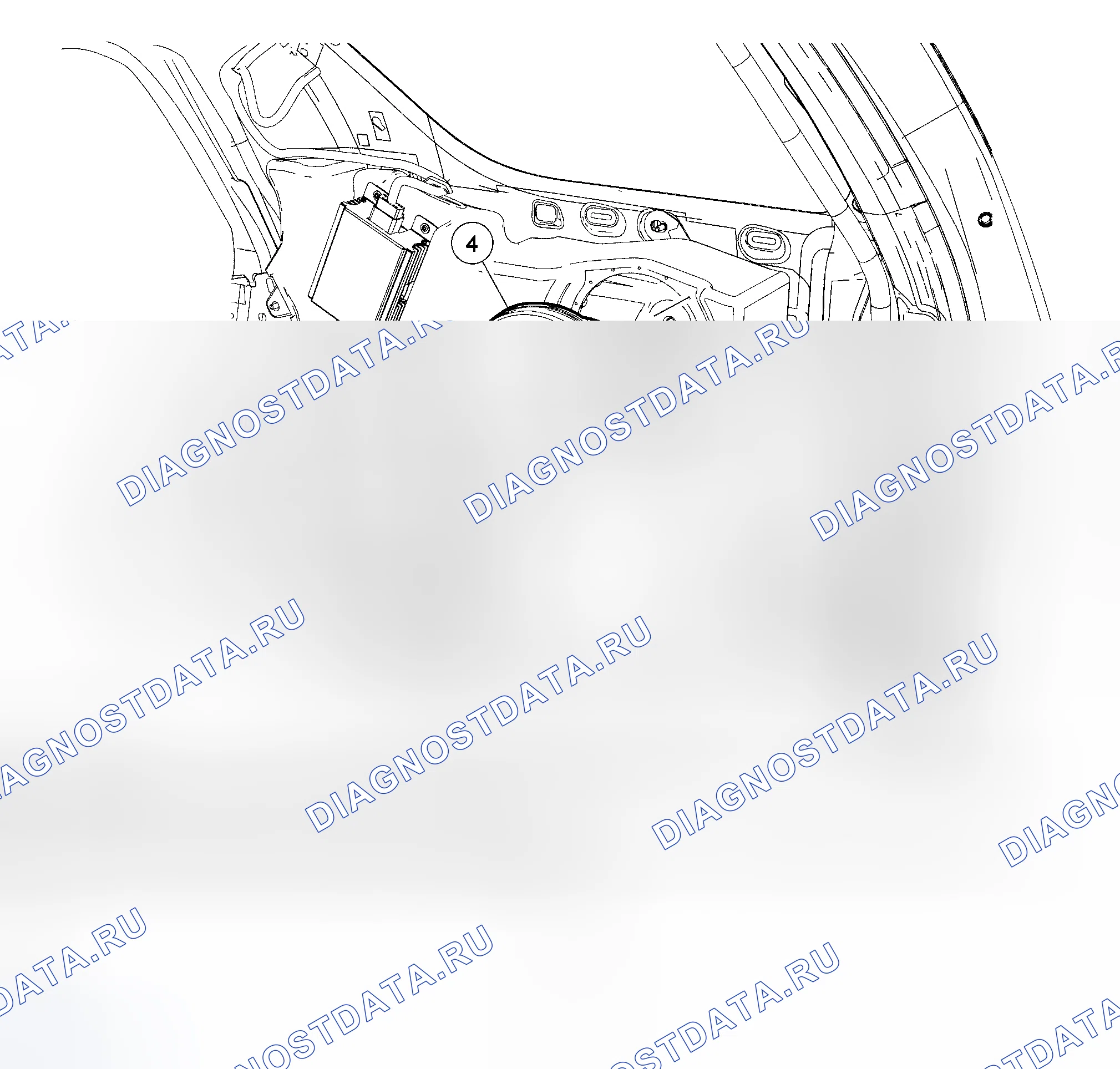 Рис. 42: Динамик сабвуфера. Ford Five Hundred I