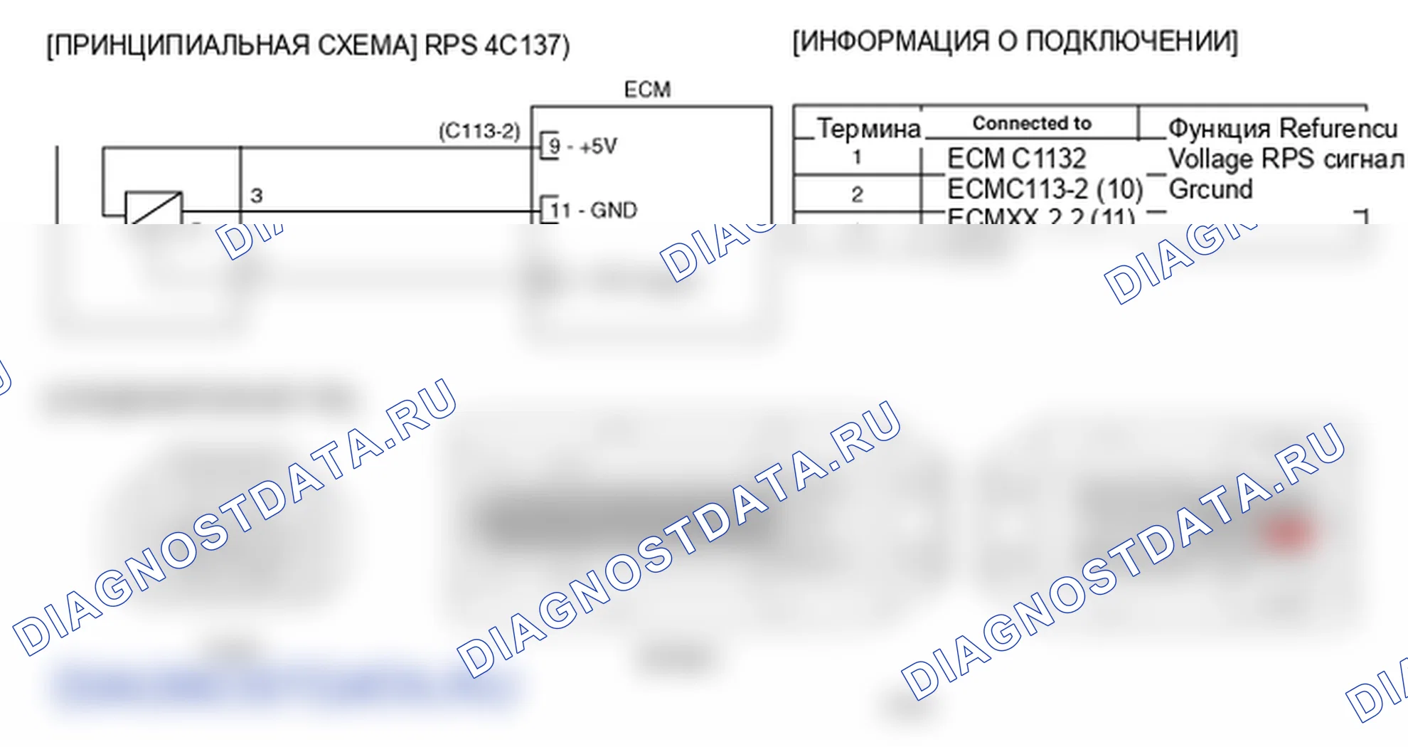 Фрагмент электросхемы: P1524. Kia Sportage KM