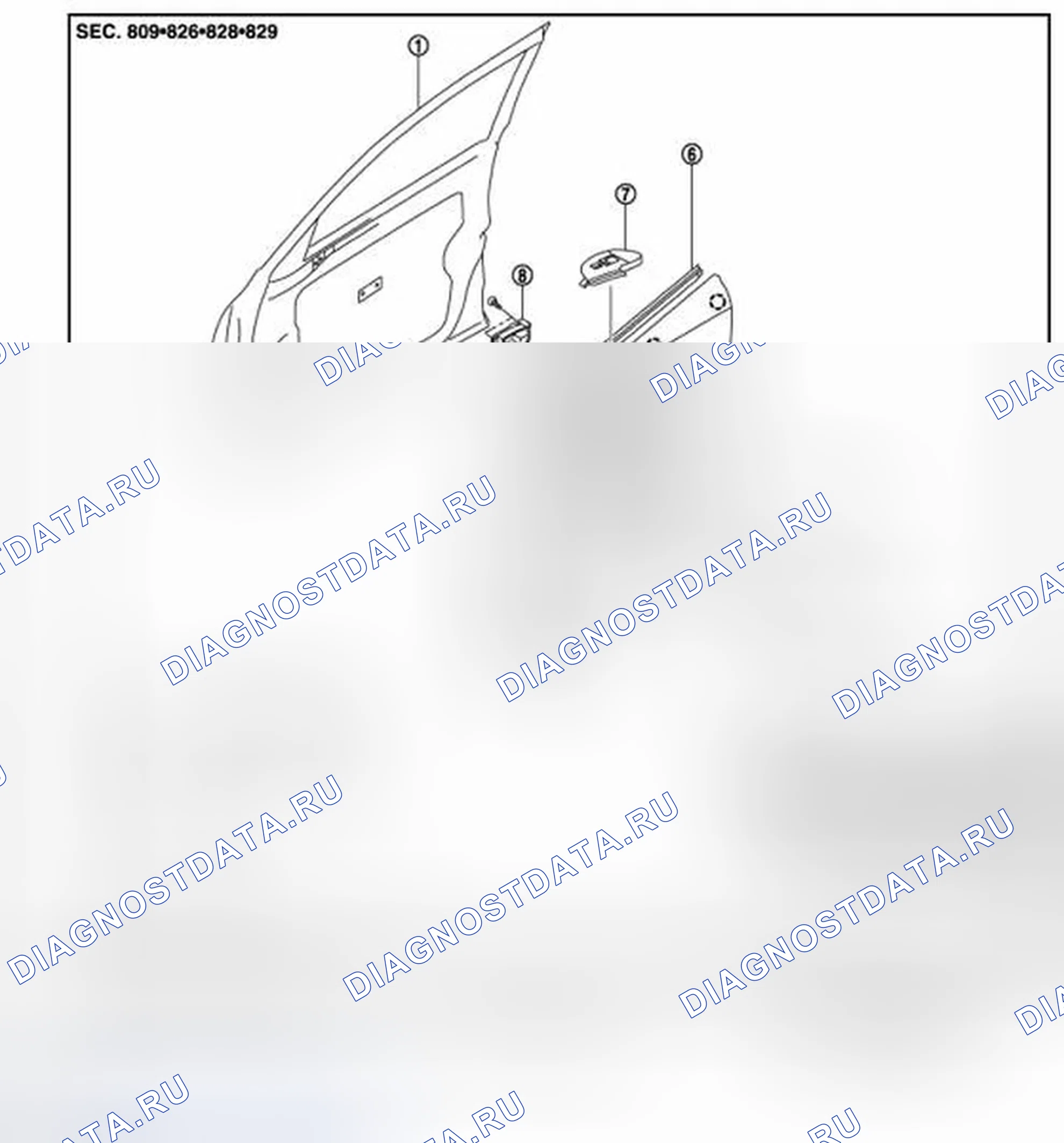 Рис. 91: СТОРОНА ПАССАЖИРА: Вид в разобранном виде. Infiniti EX35 I