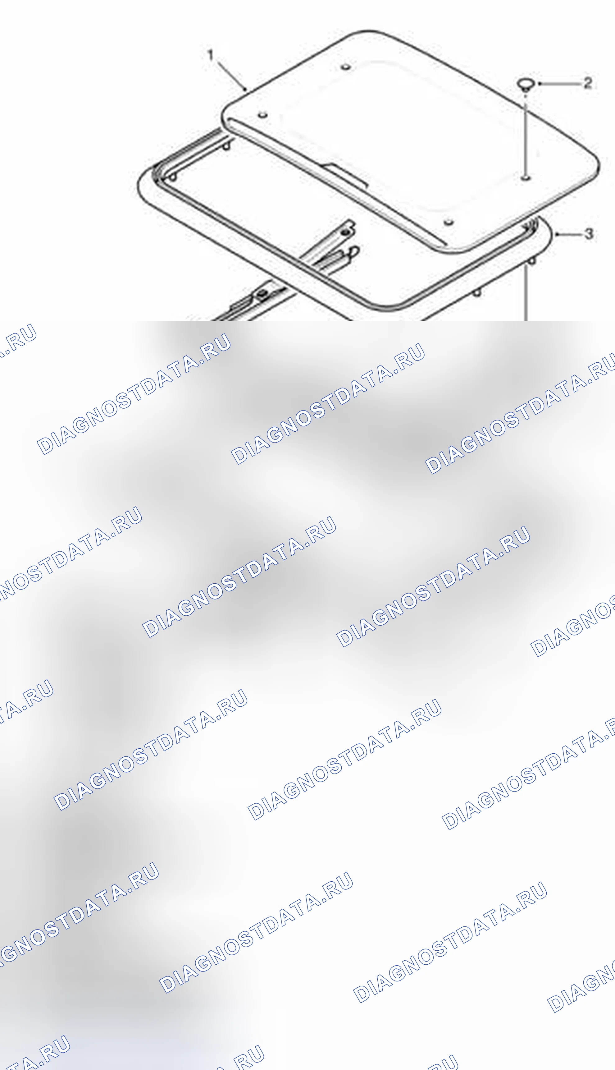 Рис. 2: Компоненты люка. Land Rover Discovery L318