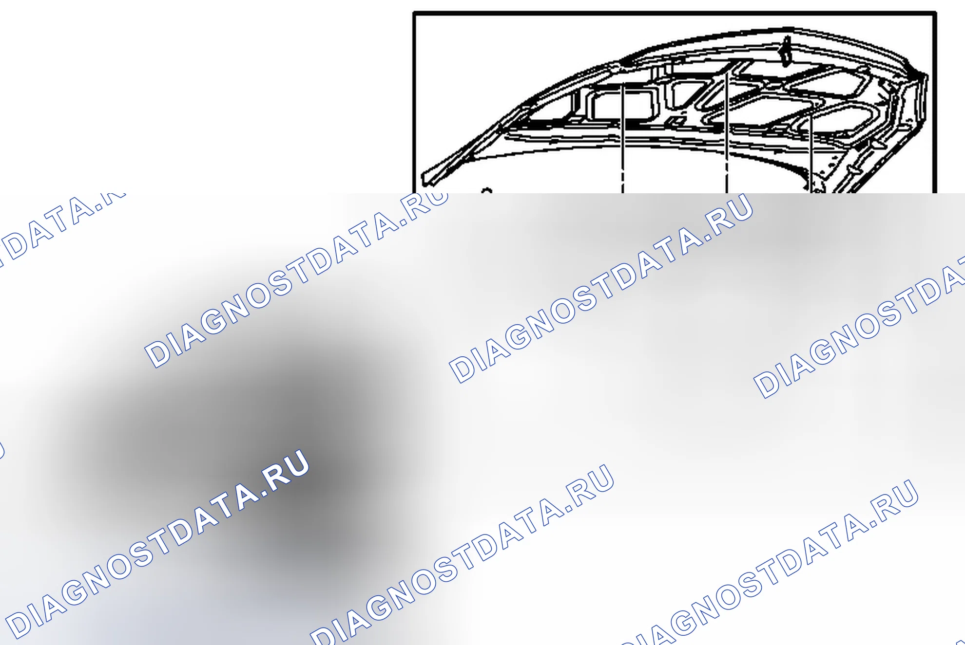 Рис. 33: Замена изолятора капота. Buick Regal V