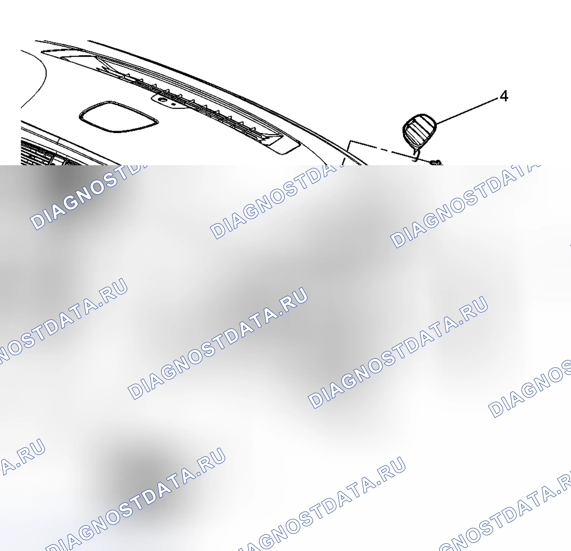 Рис. 18: Замена воздуховыпускного отверстия - боковое окно (справа). Buick LaCrosse I