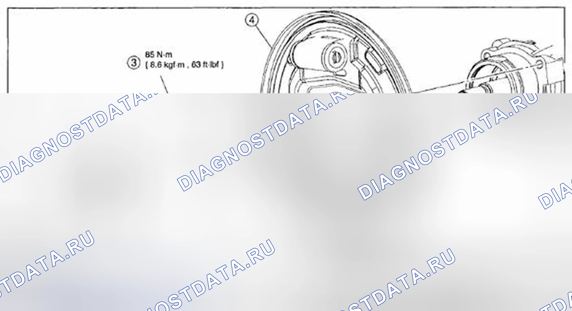 Рис. 11: ПОДШИПНИК КОЛЕСА - СНЯТИЕ / УСТАНОВКА ПОЛНОГО ПРИВОДА (AWD). Mazda Tribute II